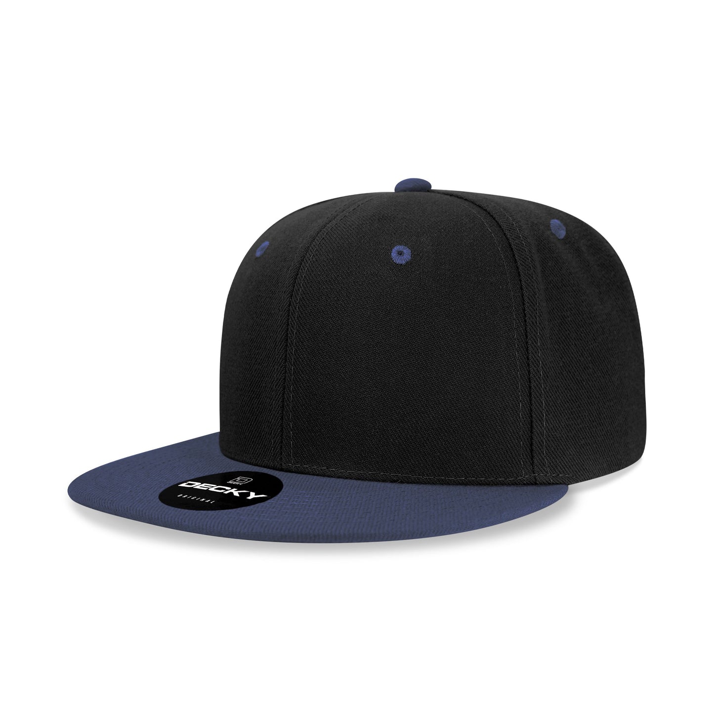Decky 6020 High Profile 6 Panel Snapback Flat Bill Hat - Blank