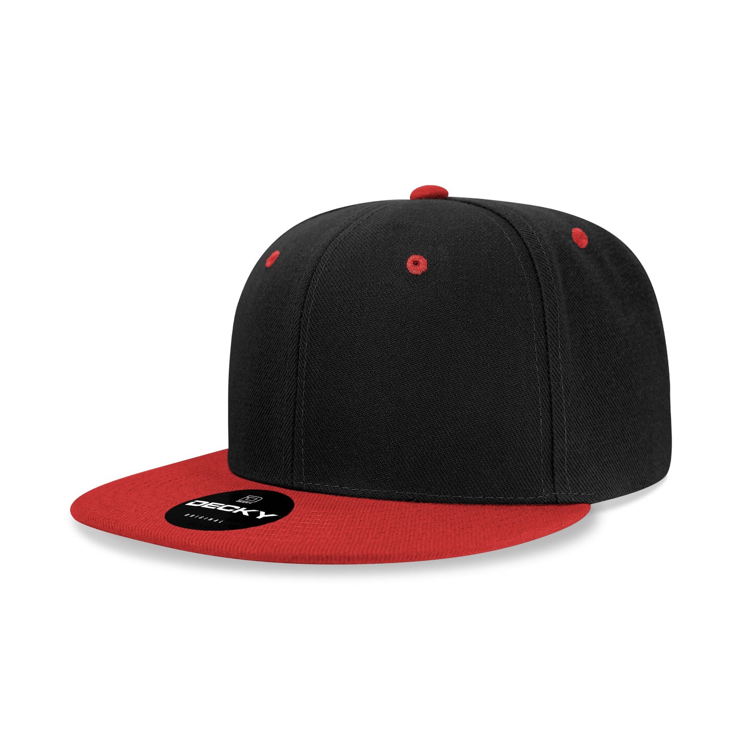 Decky 6020 High Profile 6 Panel Snapback Flat Bill Hat - Blank