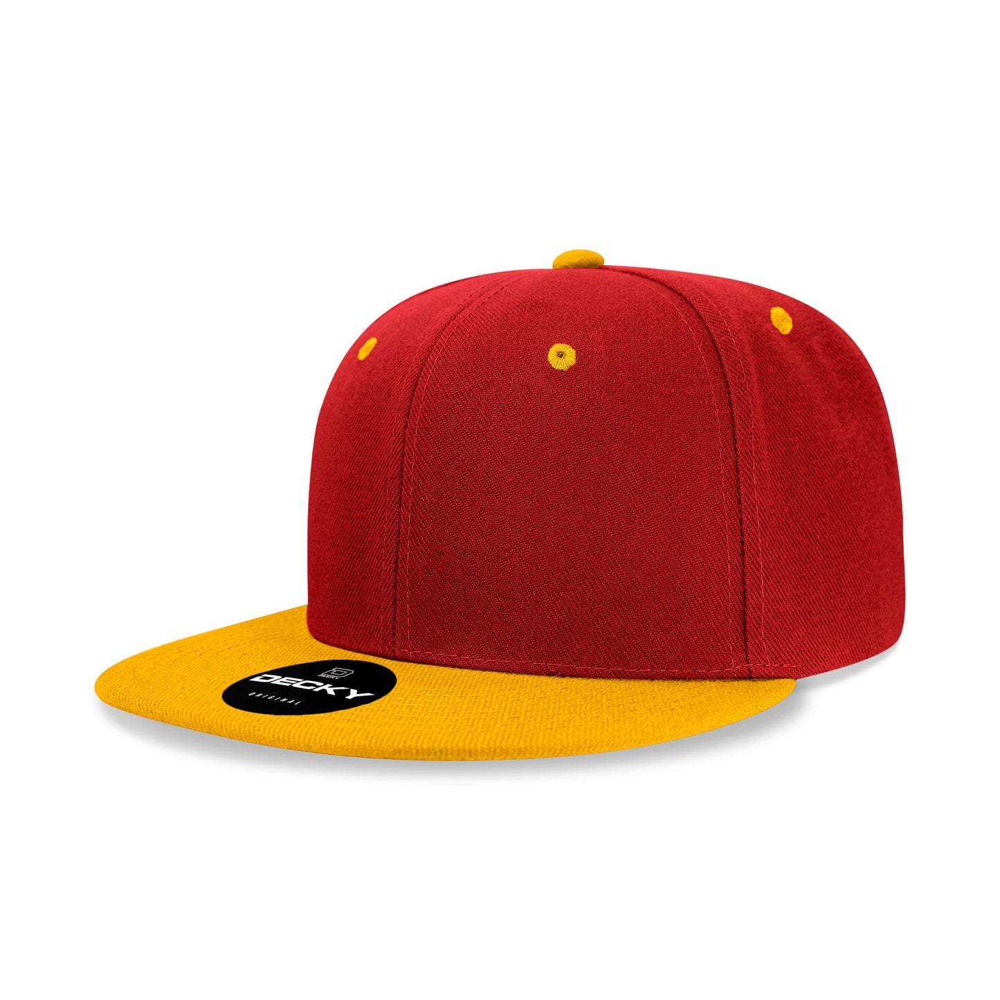 Decky 6020 High Profile 6 Panel Snapback Flat Bill Hat - Blank