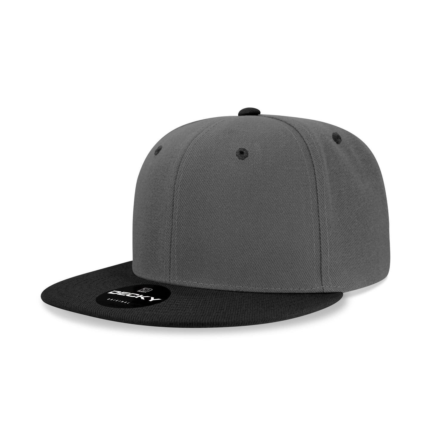 Decky 6020 High Profile 6 Panel Snapback Flat Bill Hat - Blank