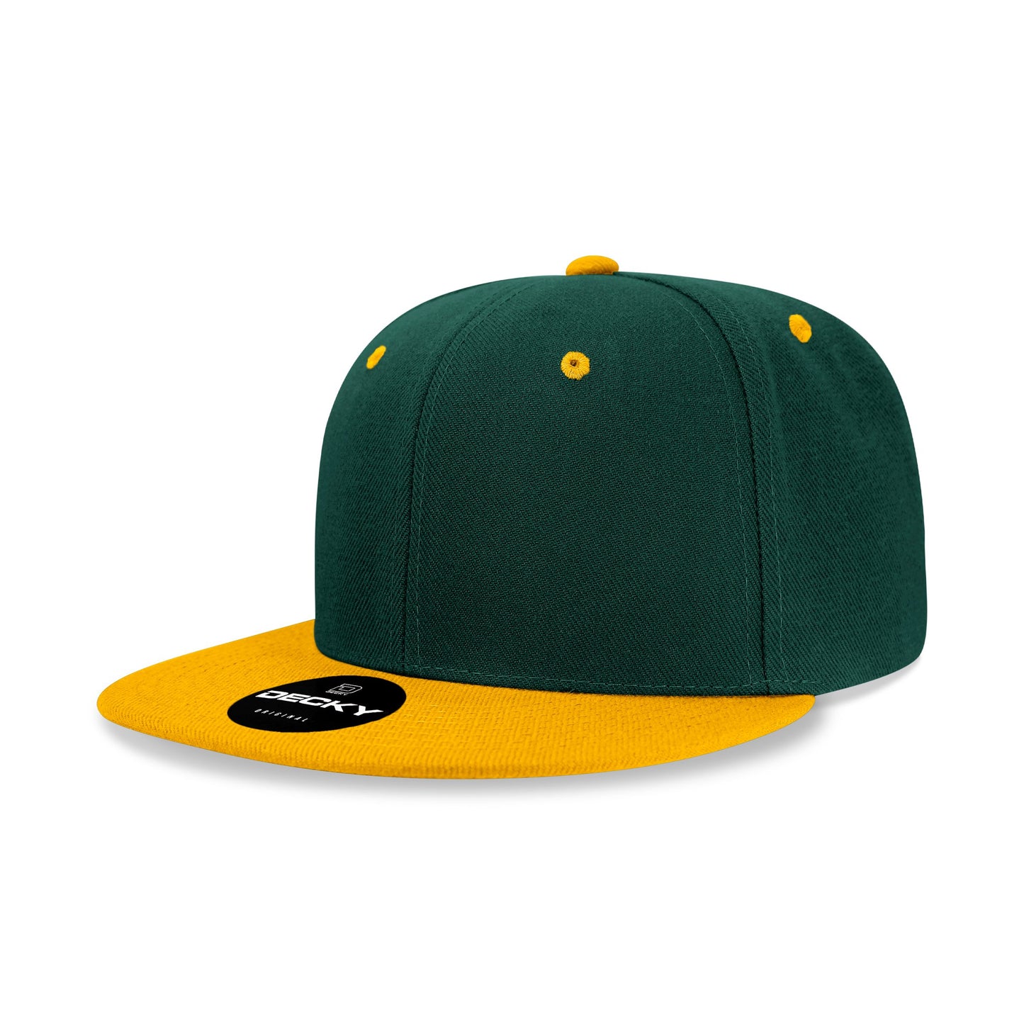 Decky 6020 High Profile 6 Panel Snapback Flat Bill Hat - Blank