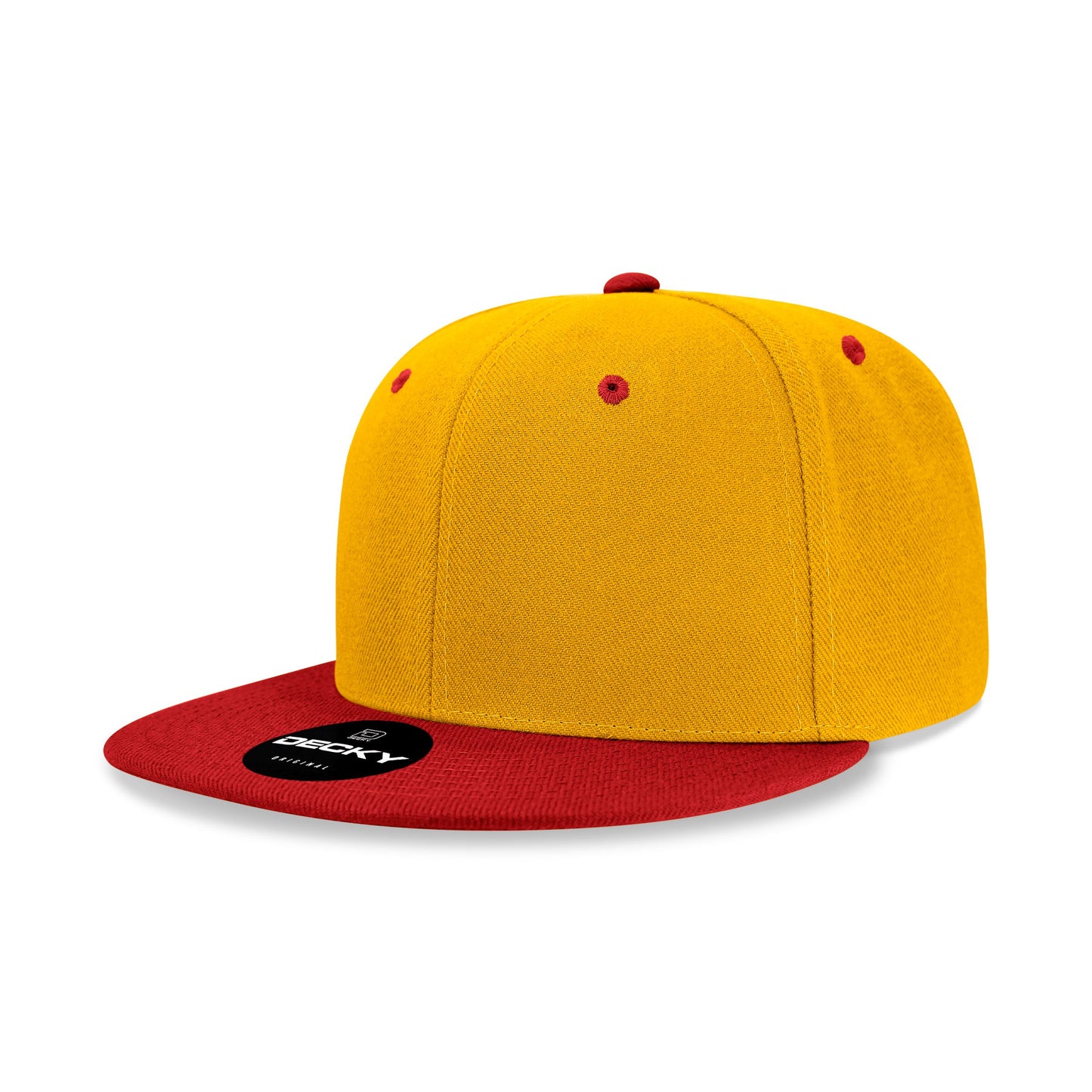 Decky 6020 High Profile 6 Panel Snapback Flat Bill Hat - Blank