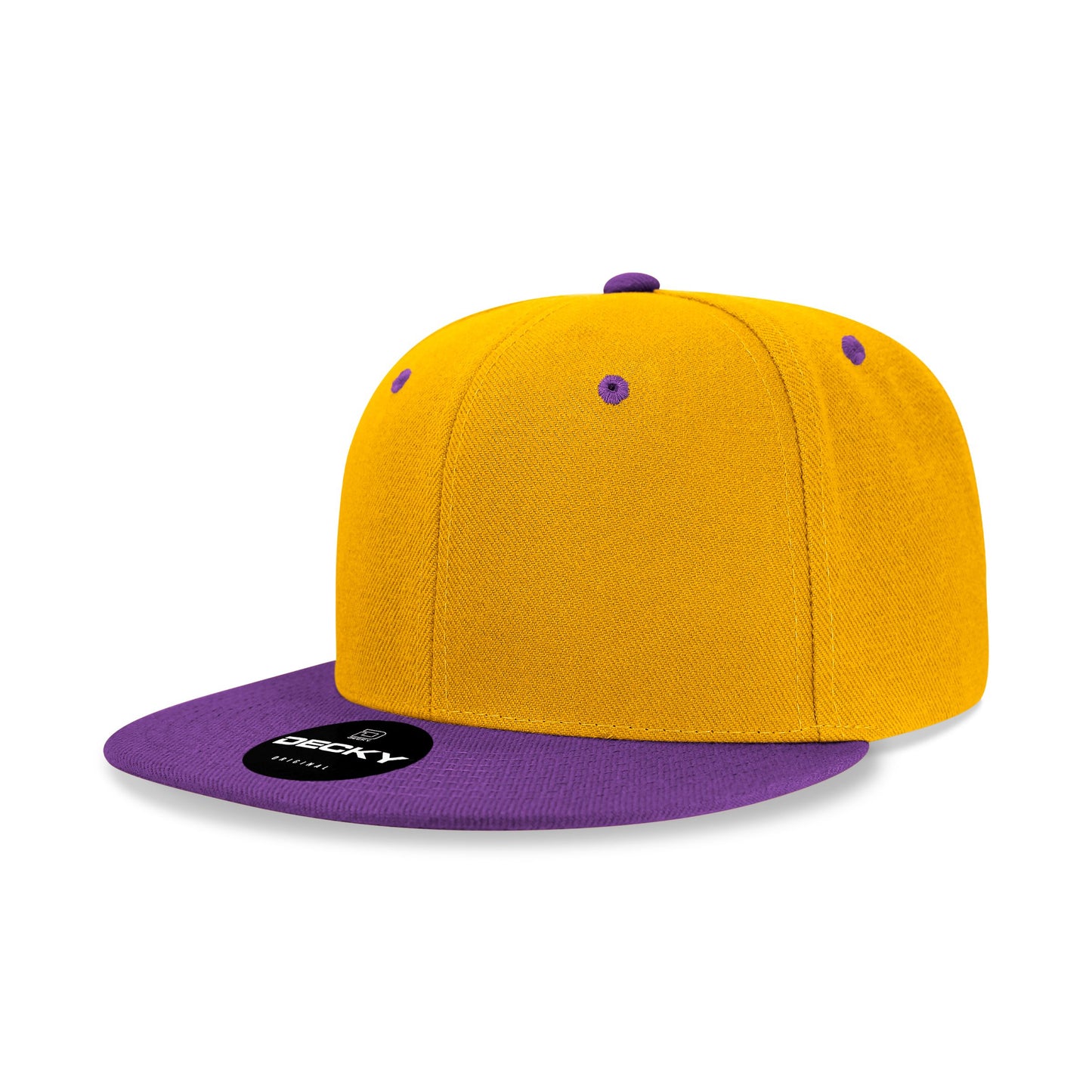Decky 6020 High Profile 6 Panel Snapback Flat Bill Hat - Blank