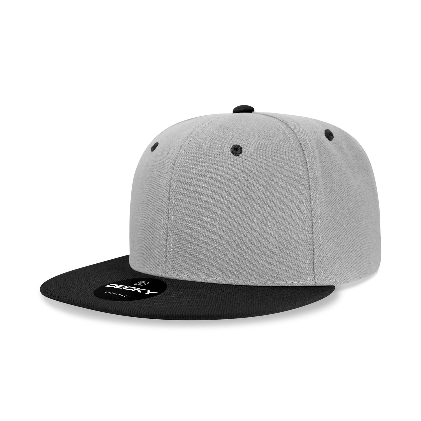 Decky 6020 High Profile 6 Panel Snapback Flat Bill Hat - Blank