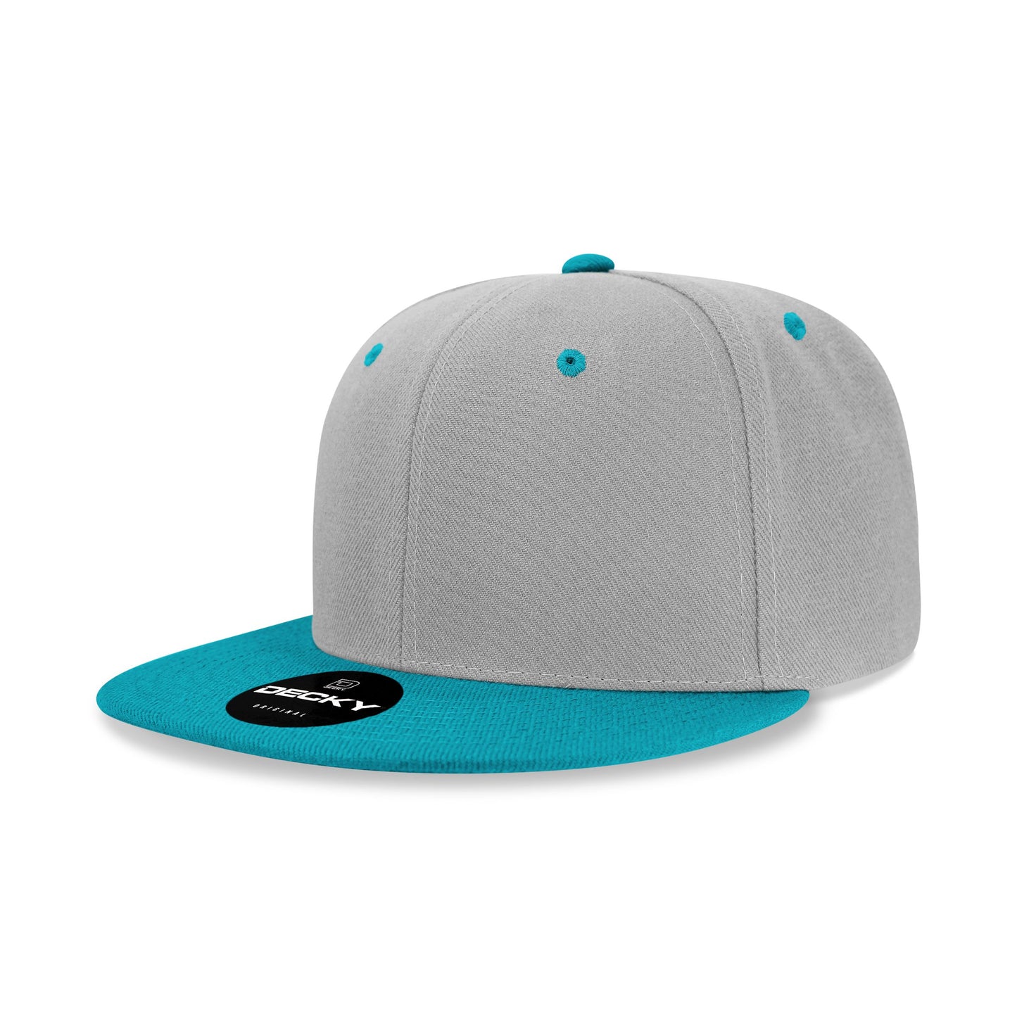 Decky 6020 High Profile 6 Panel Snapback Flat Bill Hat - Blank