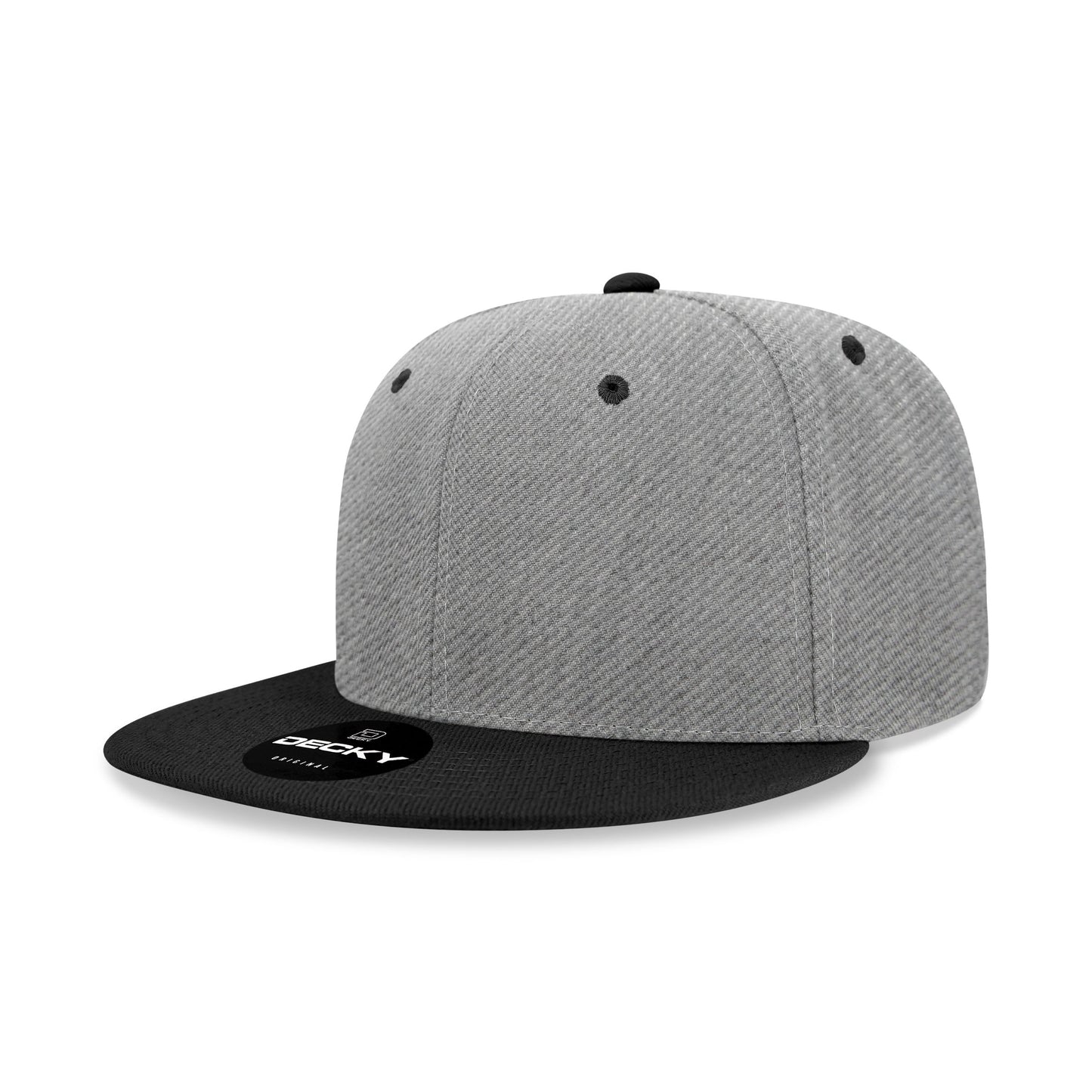 Decky 6020 High Profile 6 Panel Snapback Flat Bill Hat - Blank