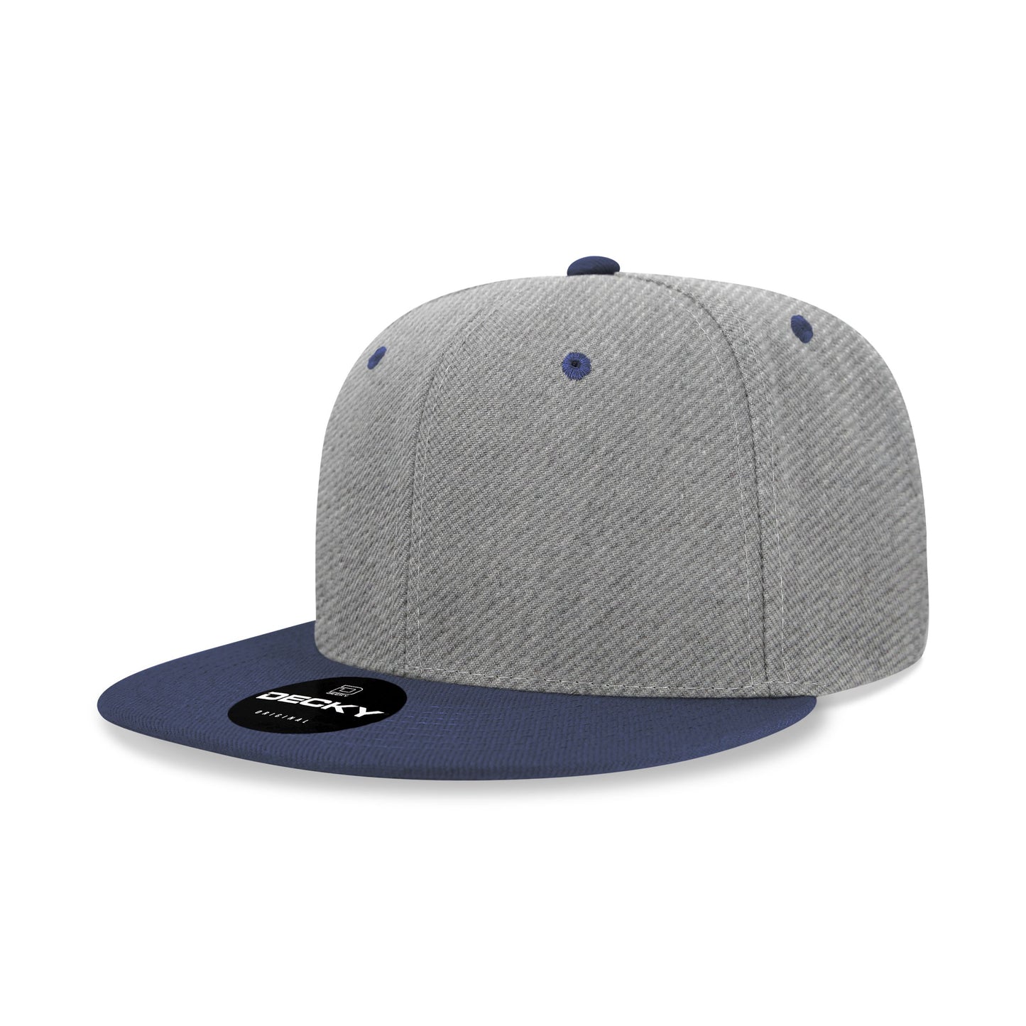 Decky 6020 High Profile 6 Panel Snapback Flat Bill Hat - Blank
