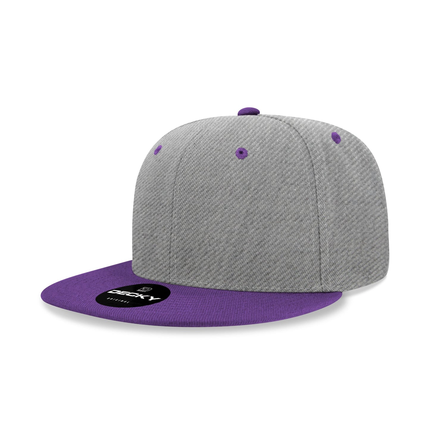 Decky 6020 High Profile 6 Panel Snapback Flat Bill Hat - Blank