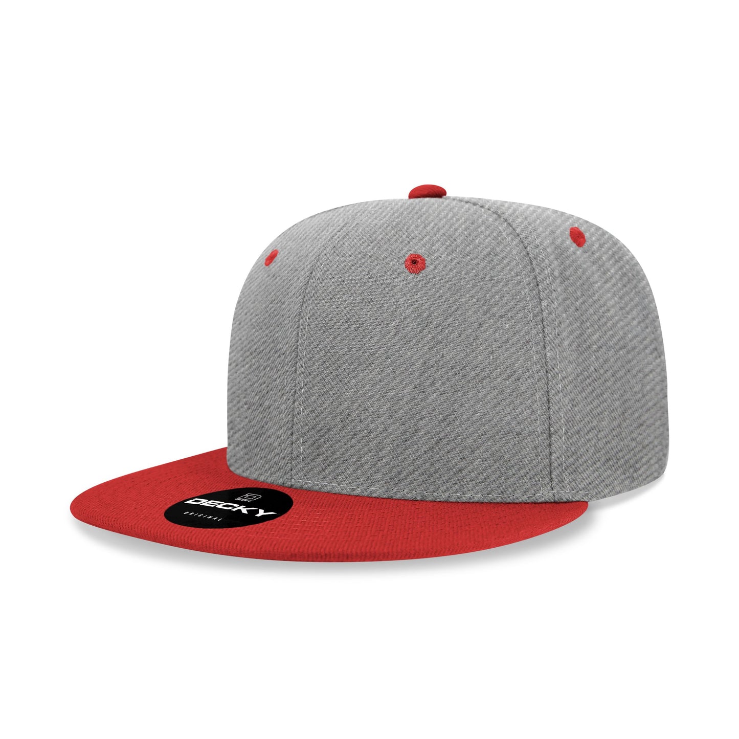 Decky 6020 High Profile 6 Panel Snapback Flat Bill Hat - Blank