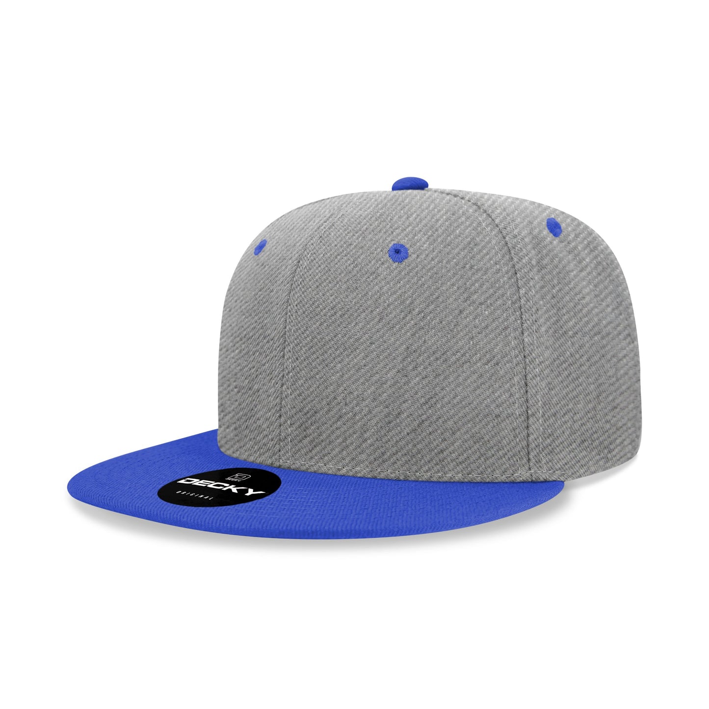 Decky 6020 High Profile 6 Panel Snapback Flat Bill Hat - Blank