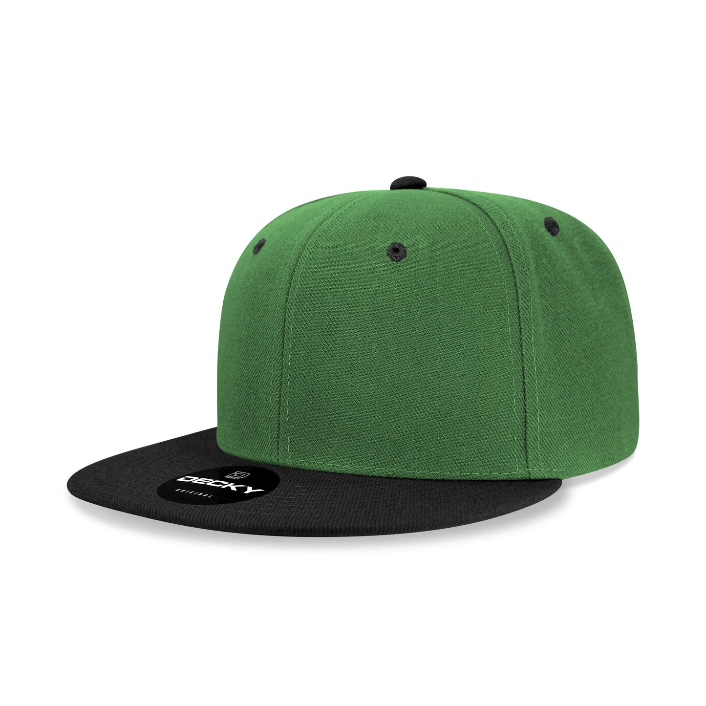 Decky 6020 High Profile 6 Panel Snapback Flat Bill Hat - Blank