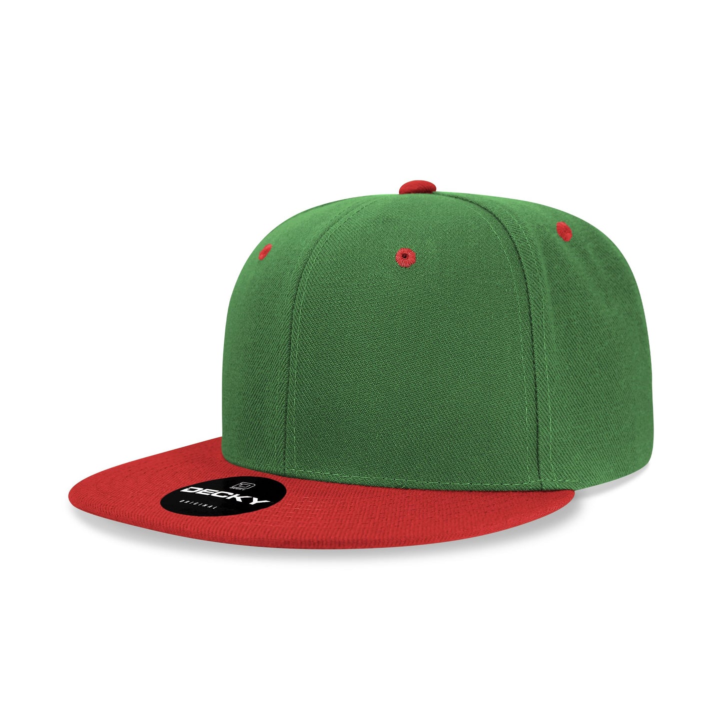 Decky 6020 High Profile 6 Panel Snapback Flat Bill Hat - Blank