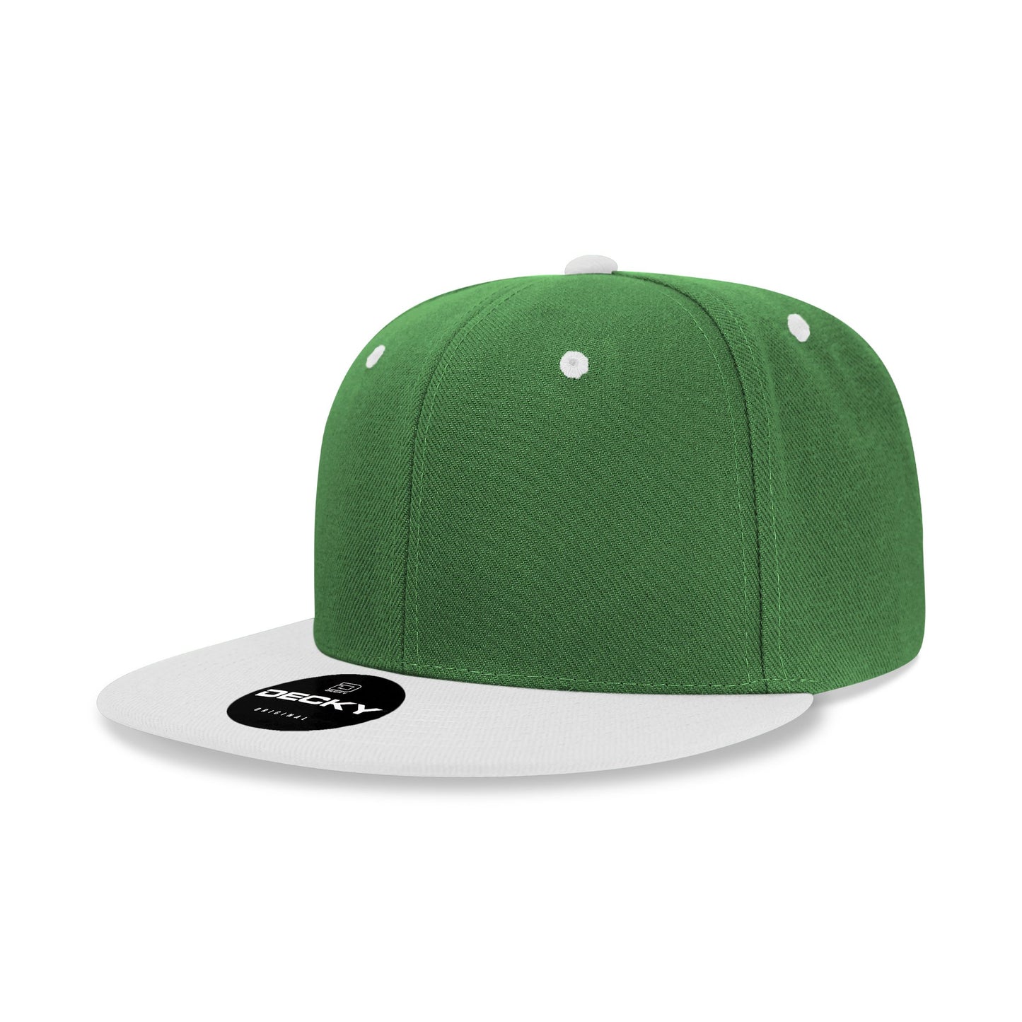 Decky 6020 High Profile 6 Panel Snapback Flat Bill Hat - Blank