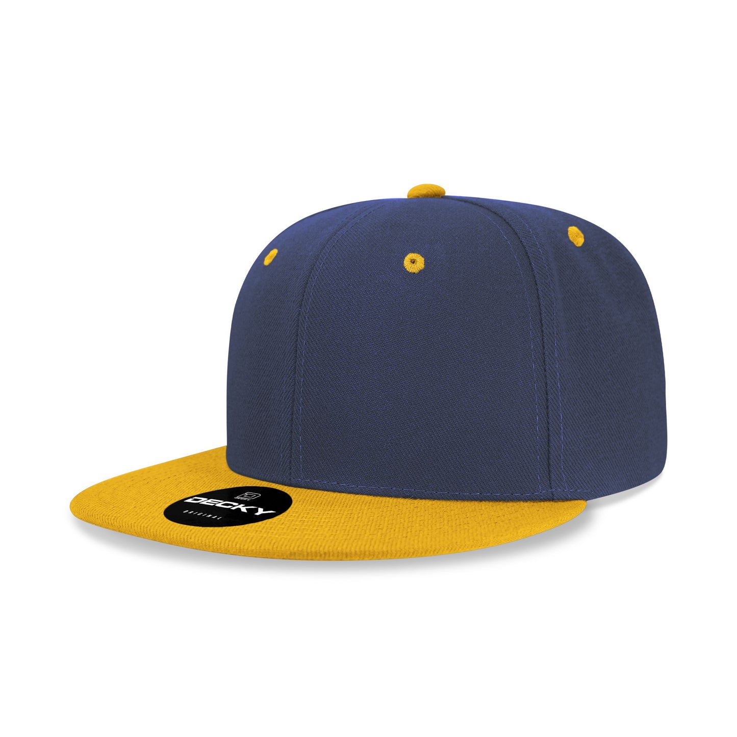 Decky 6020 High Profile 6 Panel Snapback Flat Bill Hat - Blank