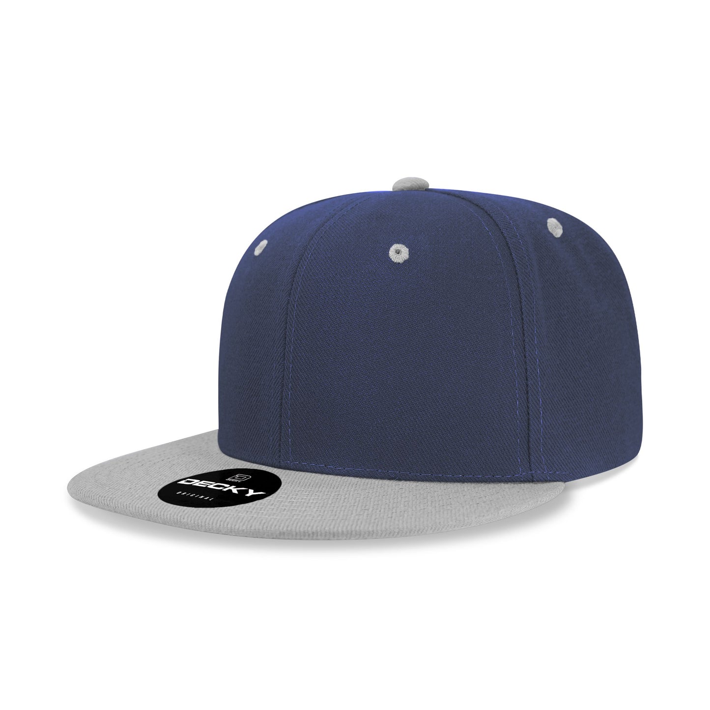 Decky 6020 High Profile 6 Panel Snapback Flat Bill Hat - Blank