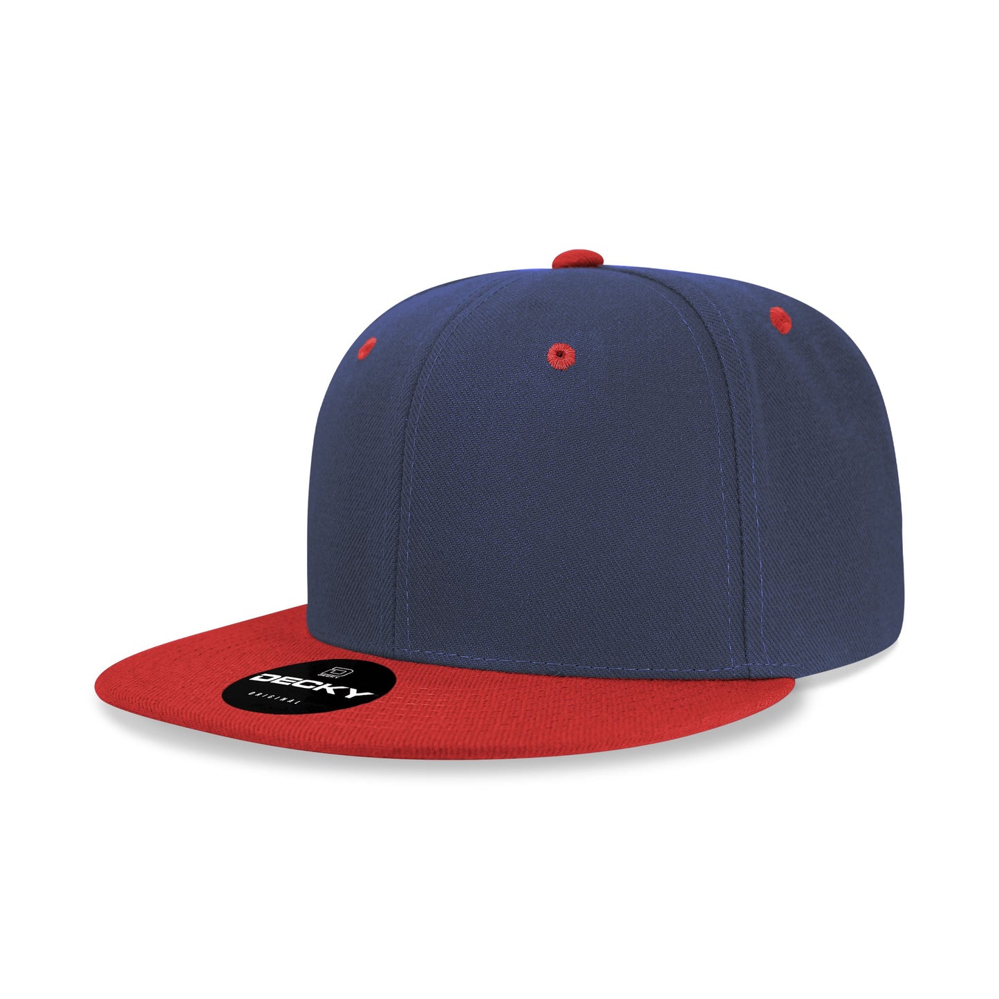 Decky 6020 High Profile 6 Panel Snapback Flat Bill Hat - Blank