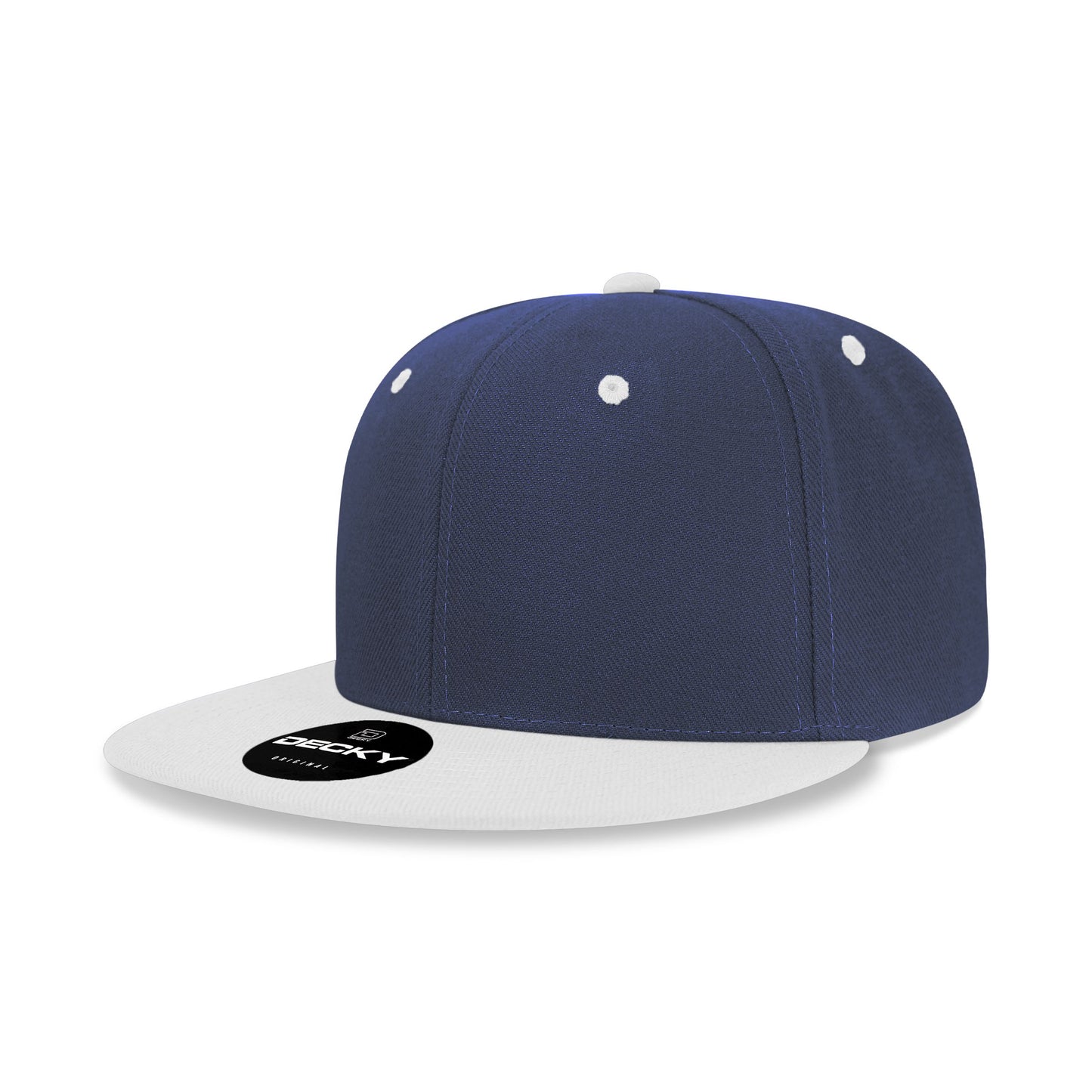 Decky 6020 High Profile 6 Panel Snapback Flat Bill Hat - Blank