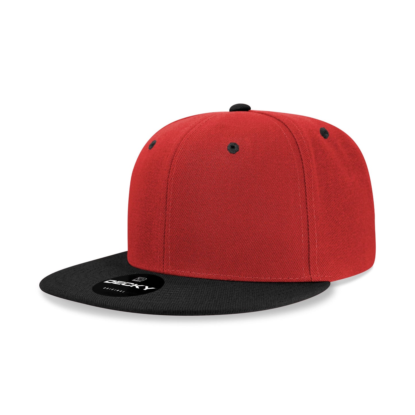 Decky 6020 High Profile 6 Panel Snapback Flat Bill Hat - Blank