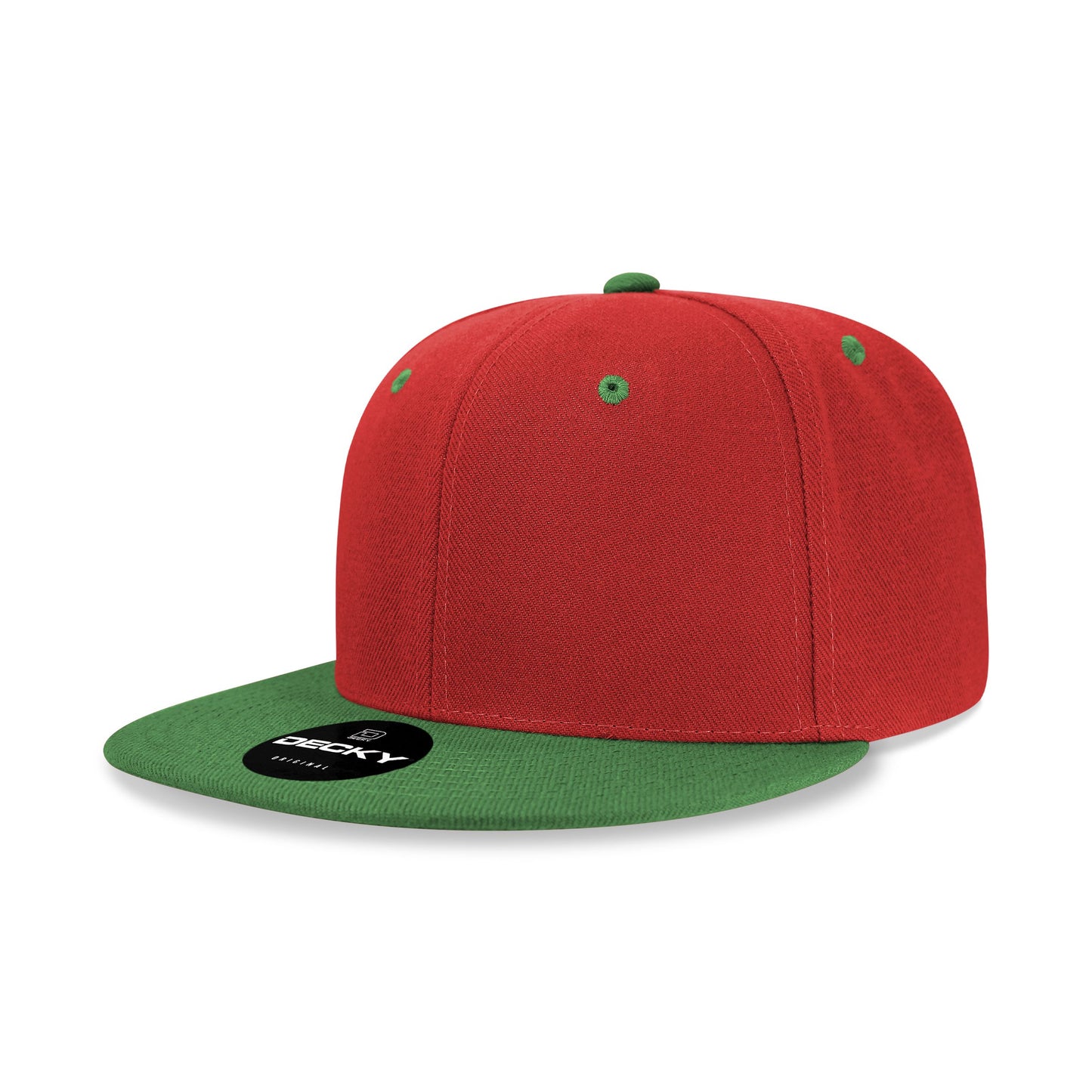 Decky 6020 High Profile 6 Panel Snapback Flat Bill Hat - Blank