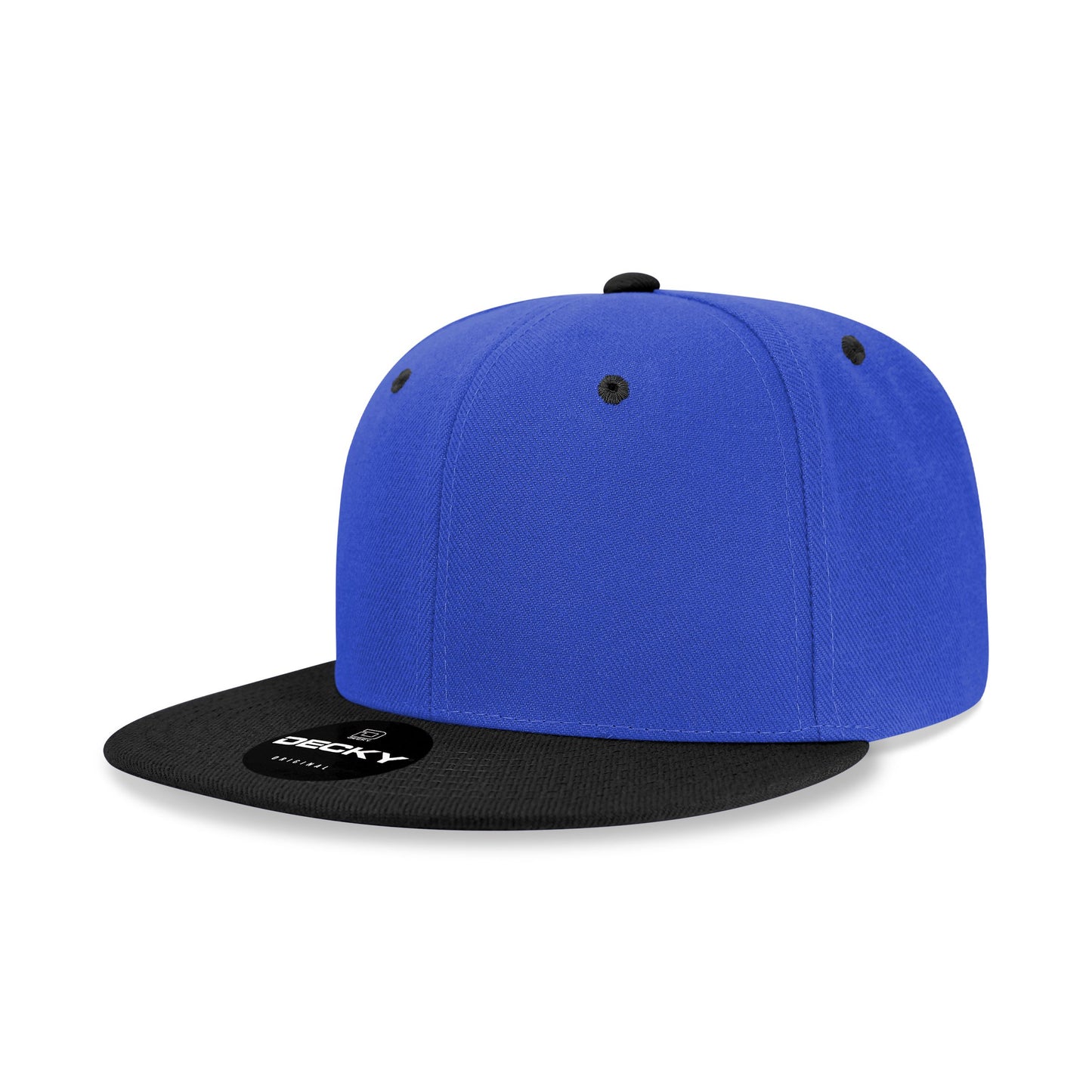 Decky 6020 High Profile 6 Panel Snapback Flat Bill Hat - Blank