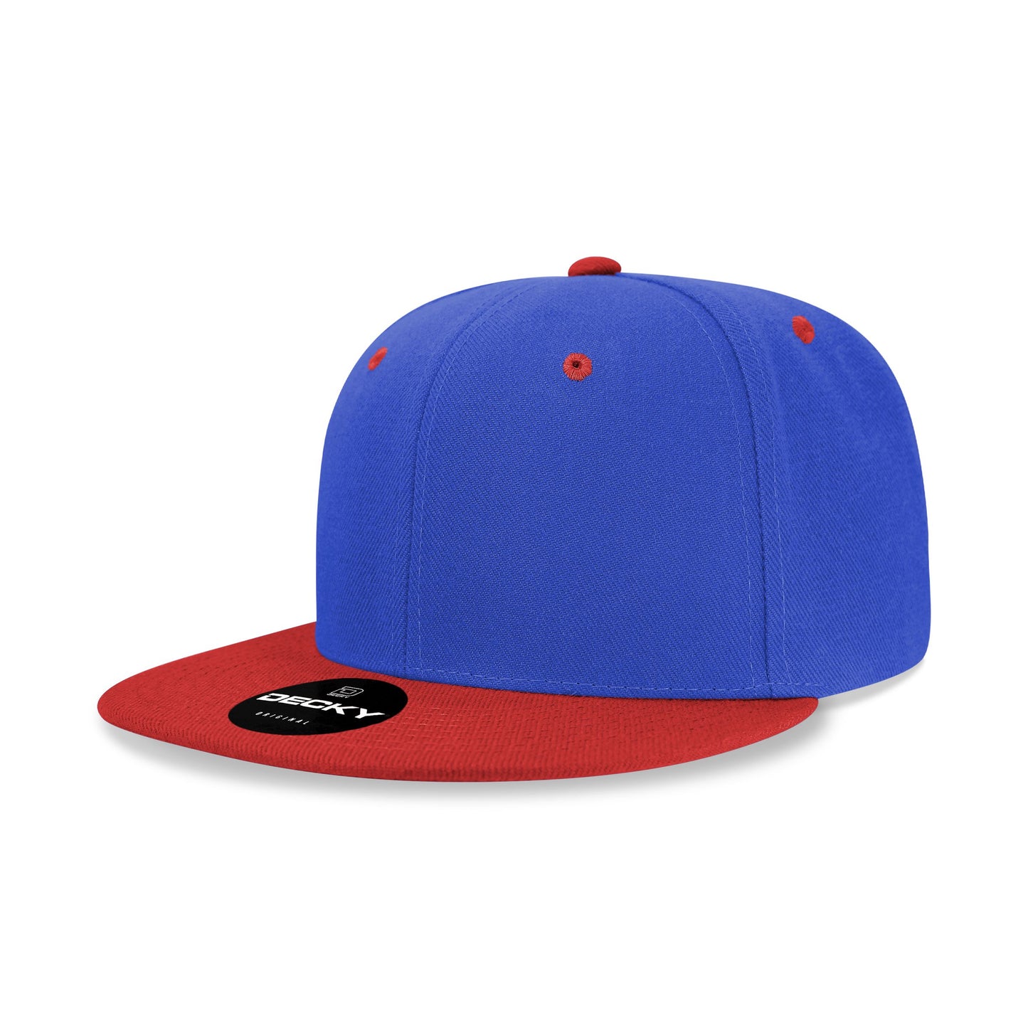 Decky 6020 High Profile 6 Panel Snapback Flat Bill Hat - Blank