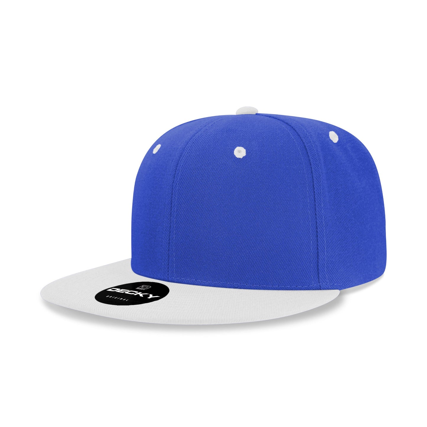 Decky 6020 High Profile 6 Panel Snapback Flat Bill Hat - Blank