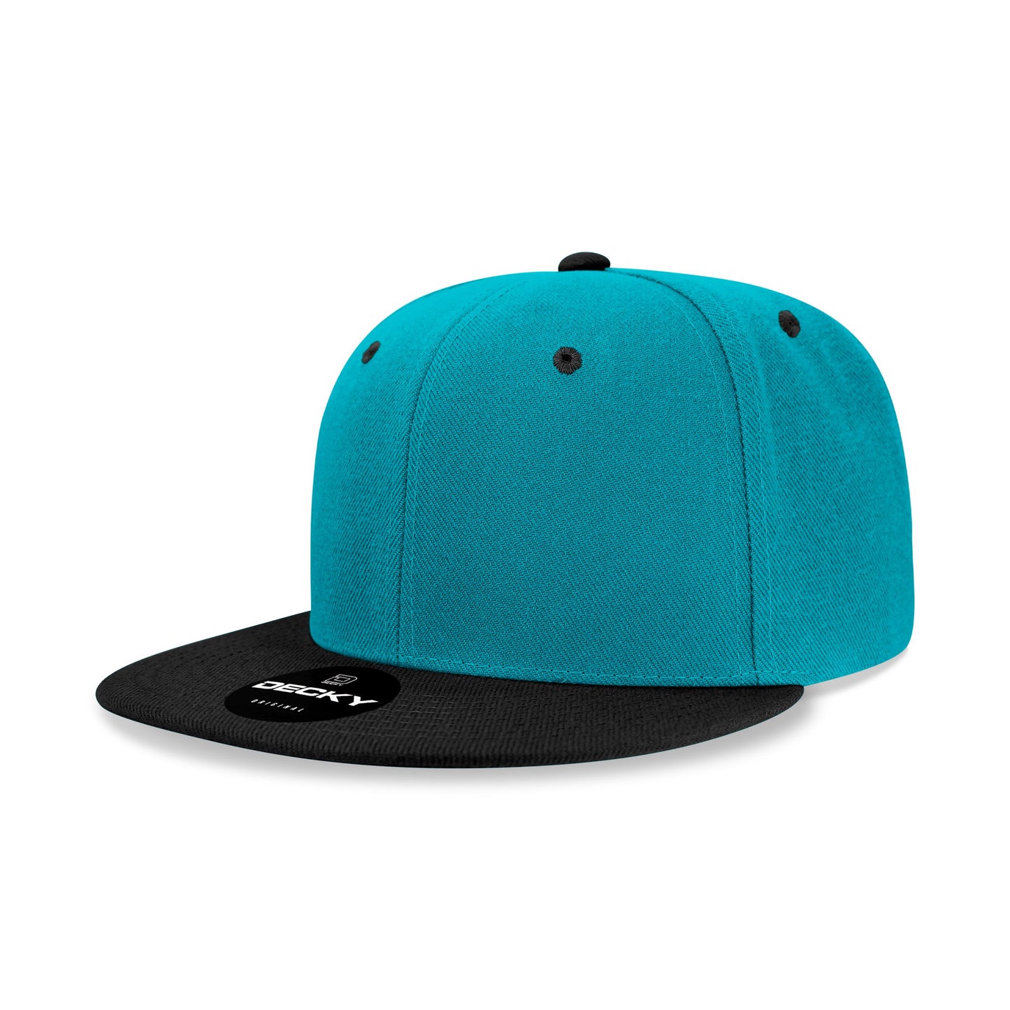 Decky 6020 High Profile 6 Panel Snapback Flat Bill Hat - Blank