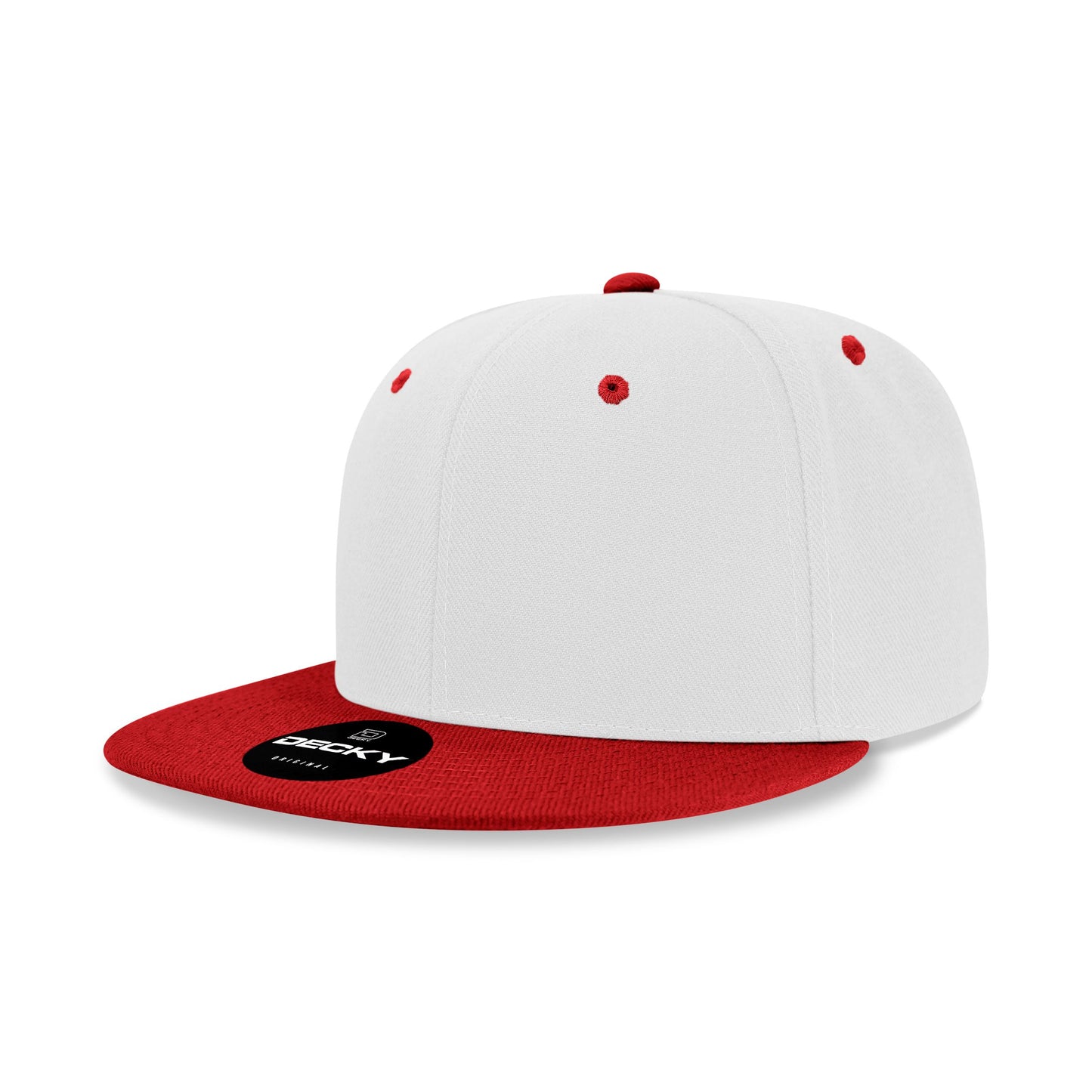 Decky 6020 High Profile 6 Panel Snapback Flat Bill Hat - Blank