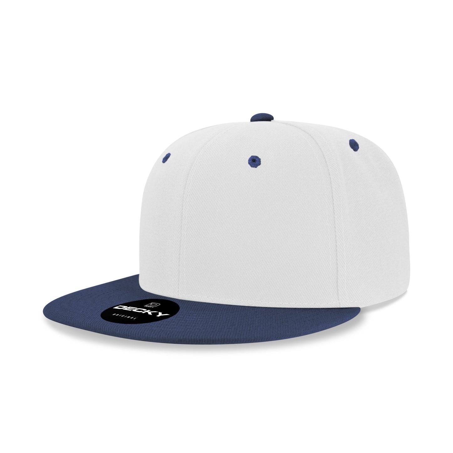 Decky 6020 High Profile 6 Panel Snapback Flat Bill Hat - Blank