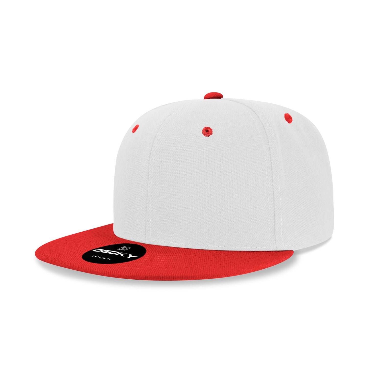 Decky 6020 High Profile 6 Panel Snapback Flat Bill Hat - Blank