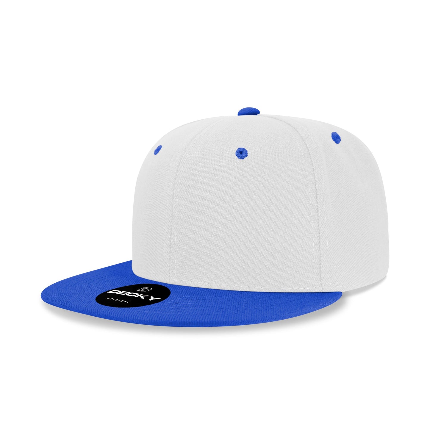 Decky 6020 High Profile 6 Panel Snapback Flat Bill Hat - Blank