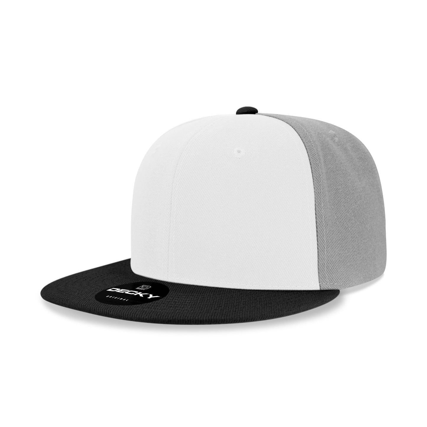 Decky 6020 High Profile 6 Panel Snapback Flat Bill Hat - Blank