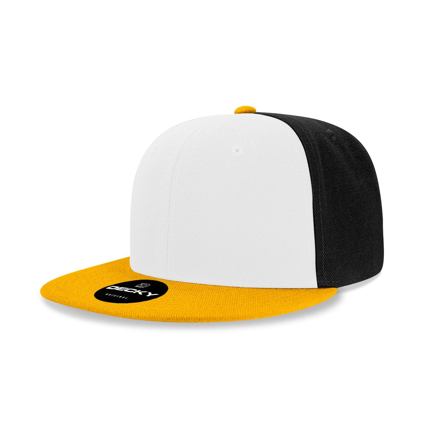 Decky 6020 High Profile 6 Panel Snapback Flat Bill Hat - Blank