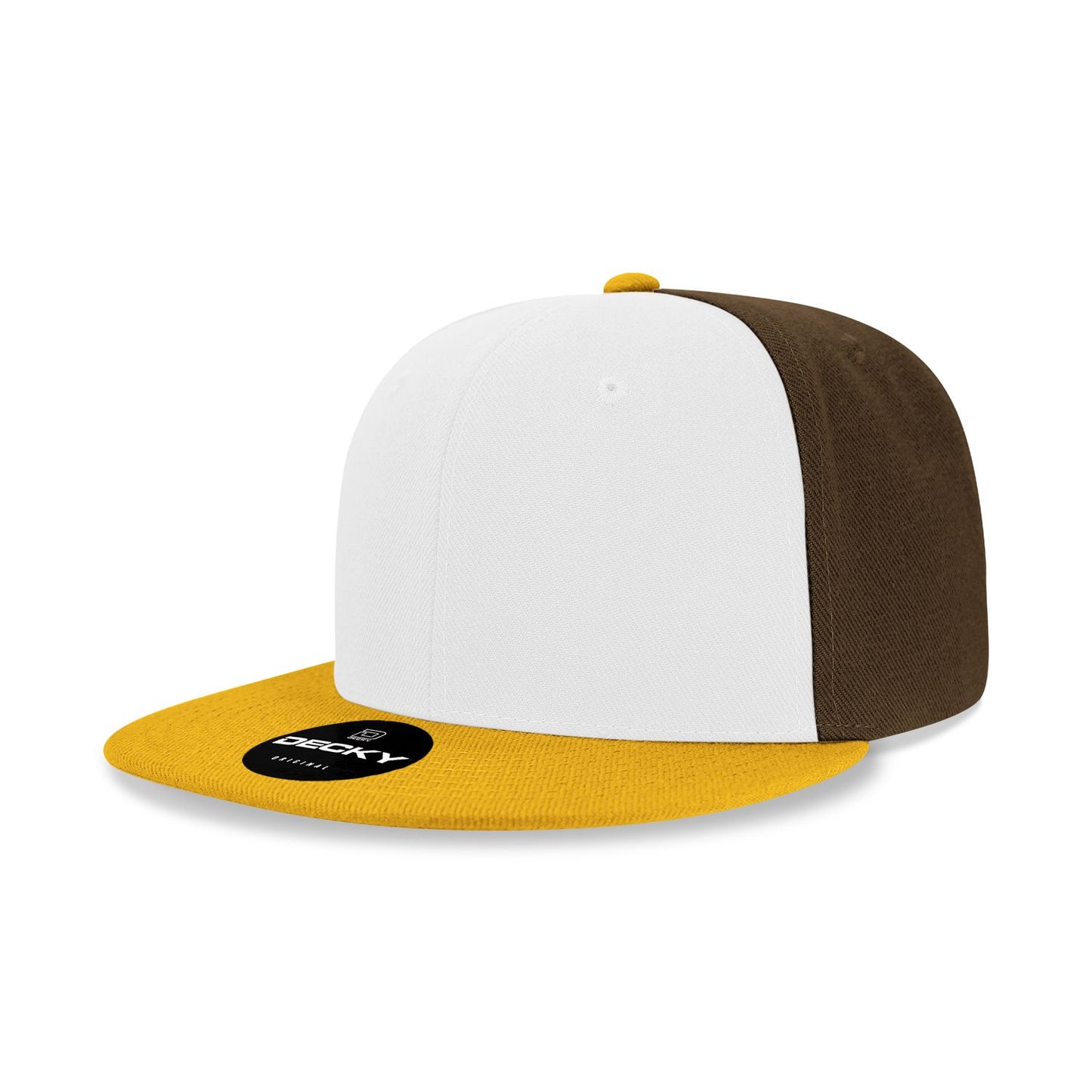 Decky 6020 High Profile 6 Panel Snapback Flat Bill Hat - Blank