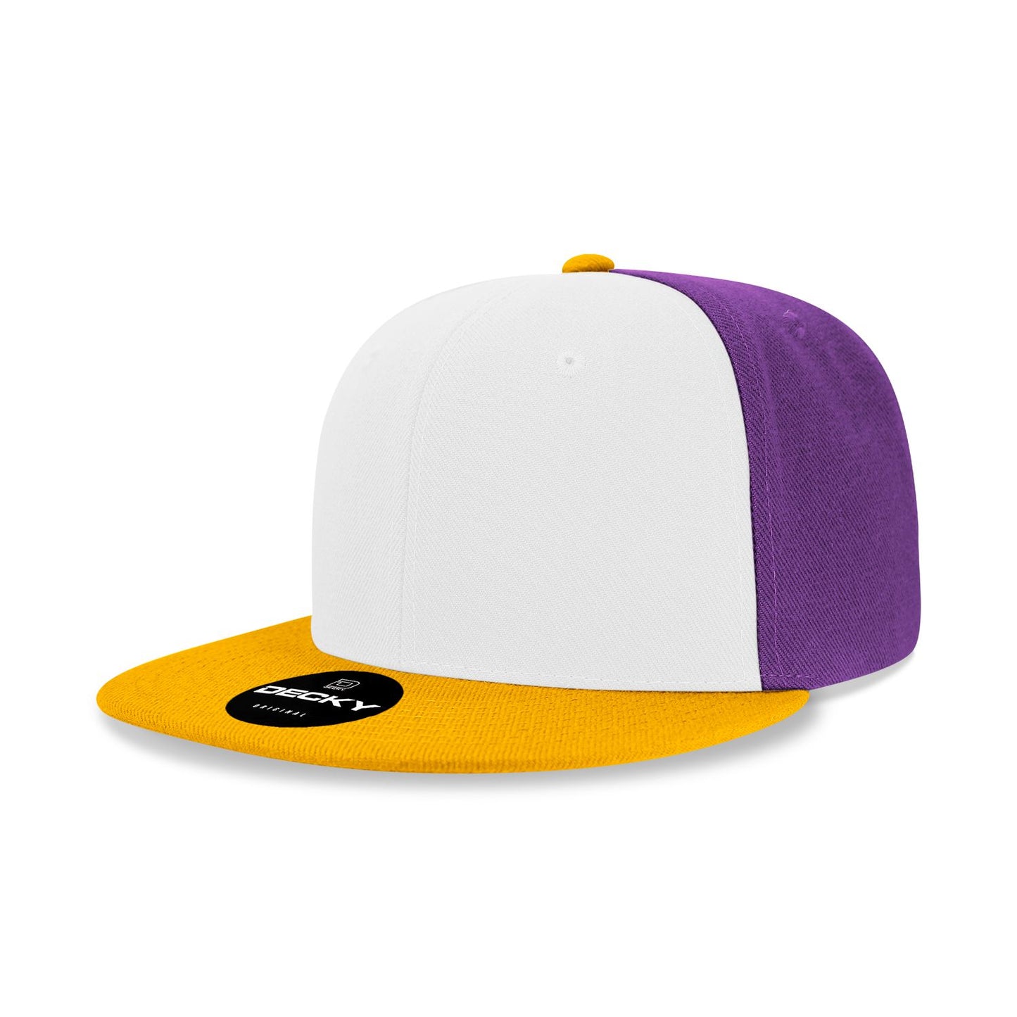 Decky 6020 High Profile 6 Panel Snapback Flat Bill Hat - Blank
