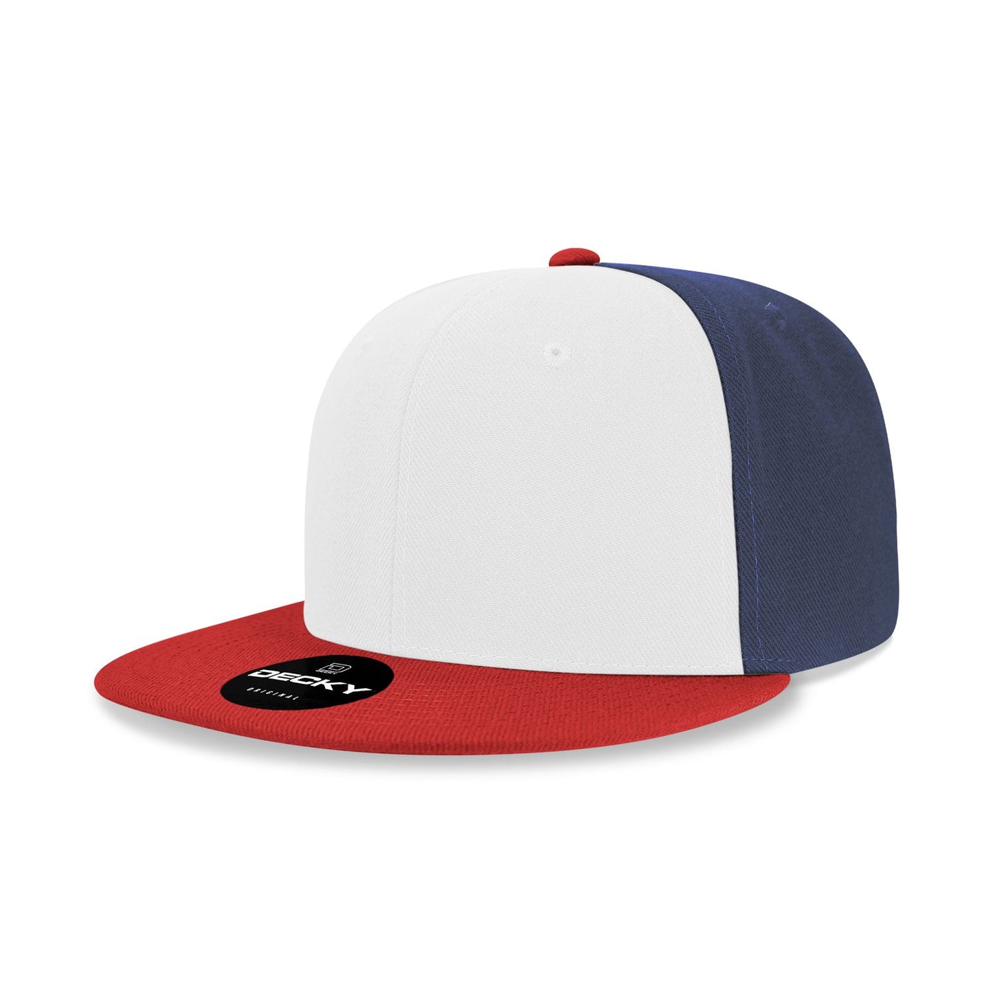 Decky 6020 High Profile 6 Panel Snapback Flat Bill Hat - Blank