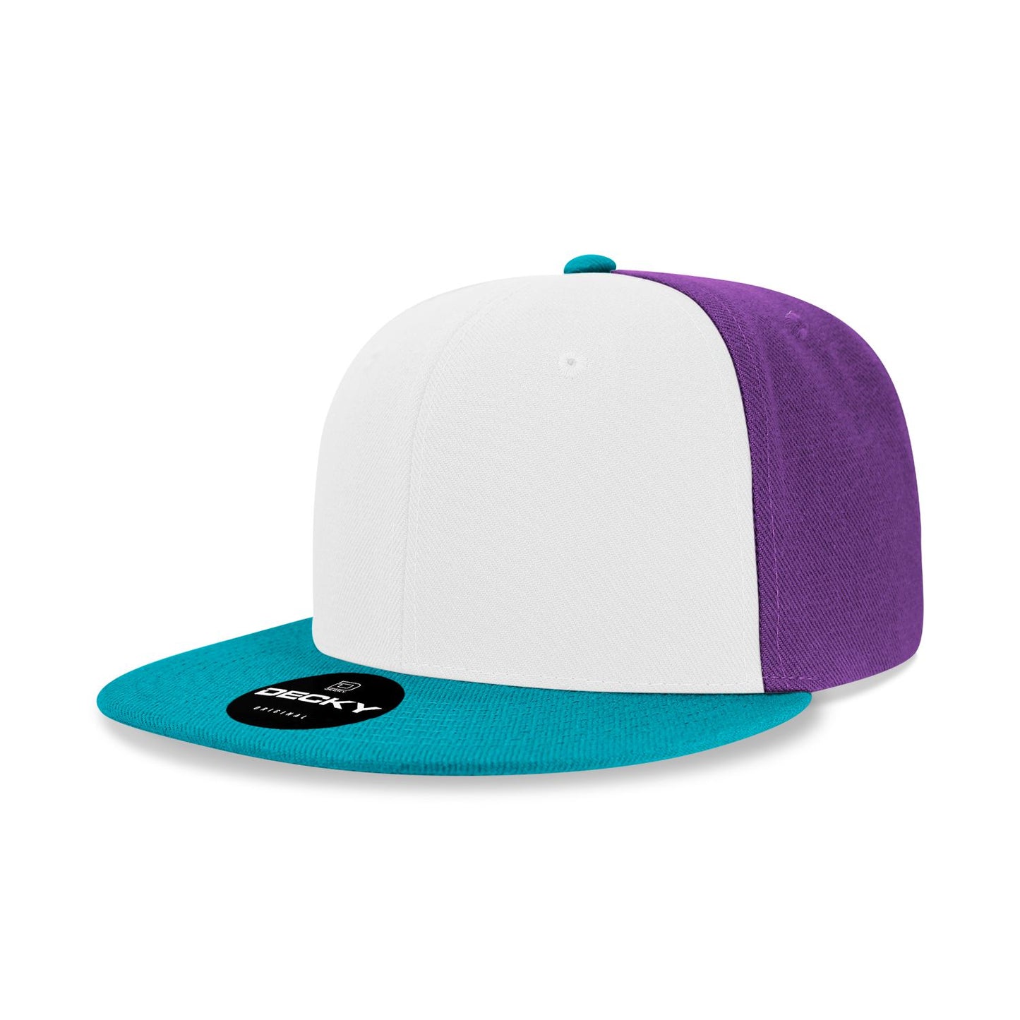 Decky 6020 High Profile 6 Panel Snapback Flat Bill Hat - Blank