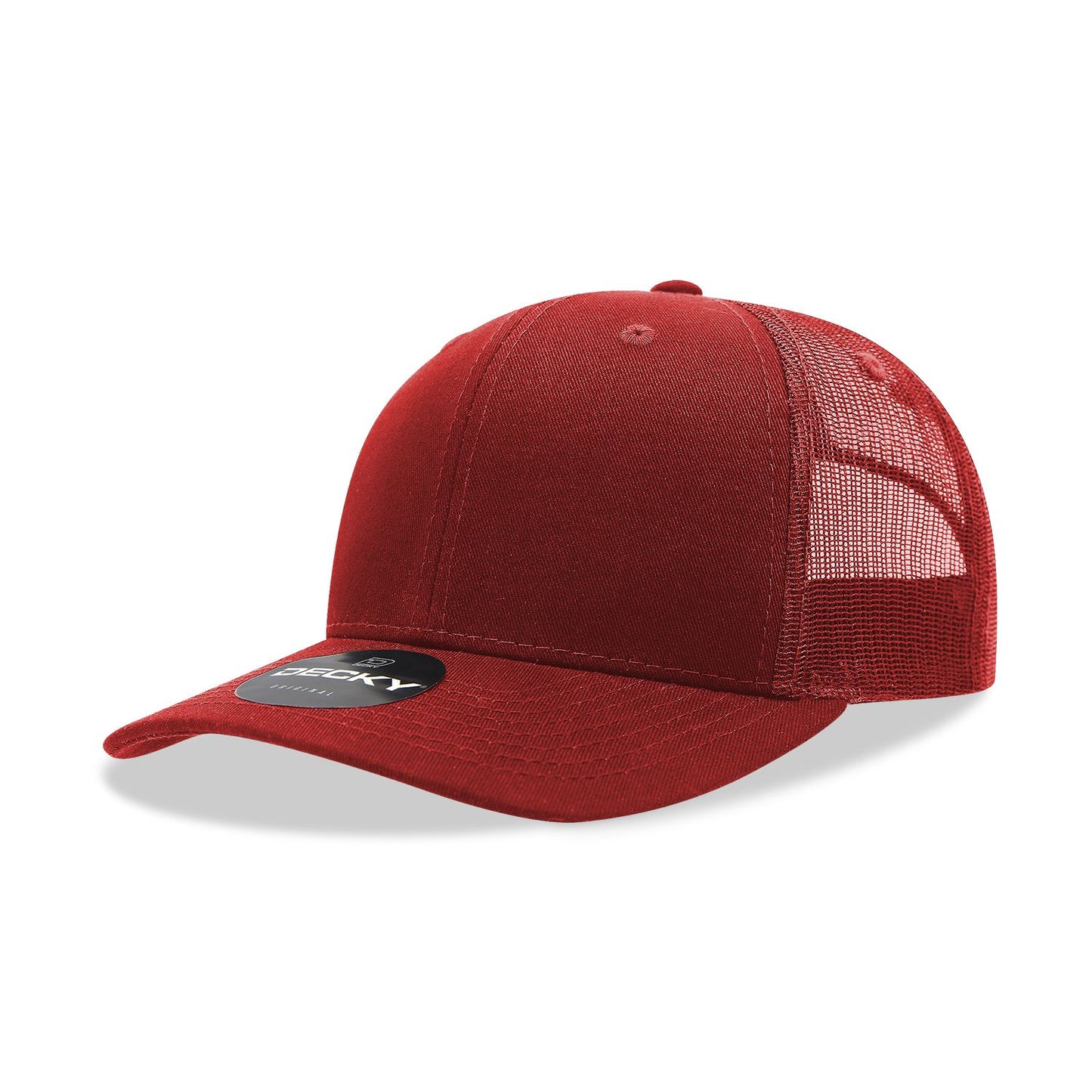 Decky 6021 Classic Trucker Hat, 6 Panel Mid Profile Trucker Cap - Blank
