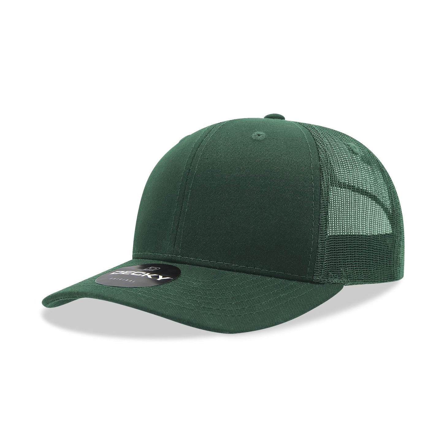 Decky 6021 Classic Trucker Hat, 6 Panel Mid Profile Trucker Cap - Blank
