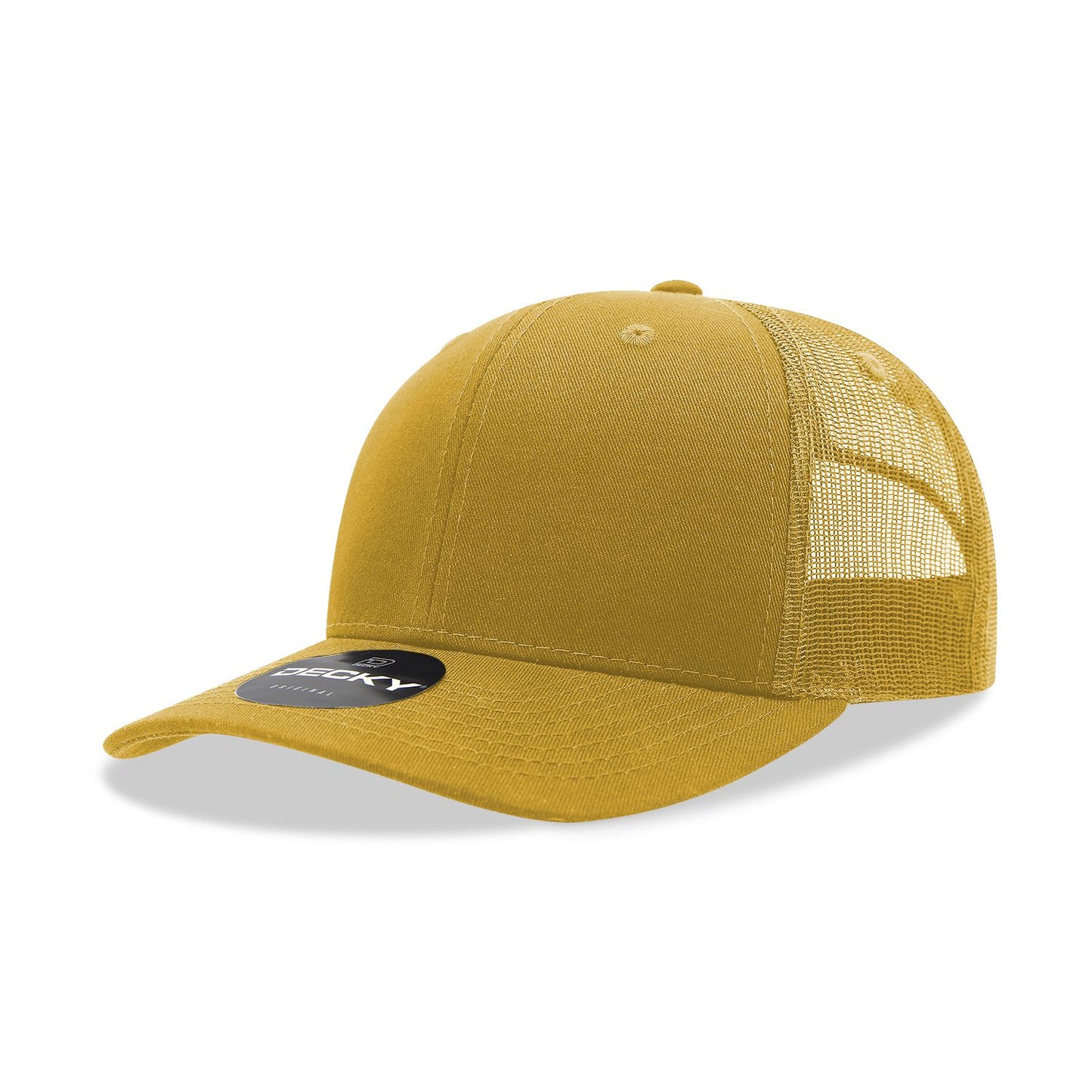 Decky 6021 Classic Trucker Hat, 6 Panel Mid Profile Trucker Cap - Blank