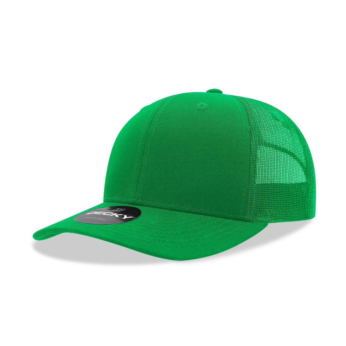 Decky 6021 Classic Trucker Hat, 6 Panel Mid Profile Trucker Cap - Blank