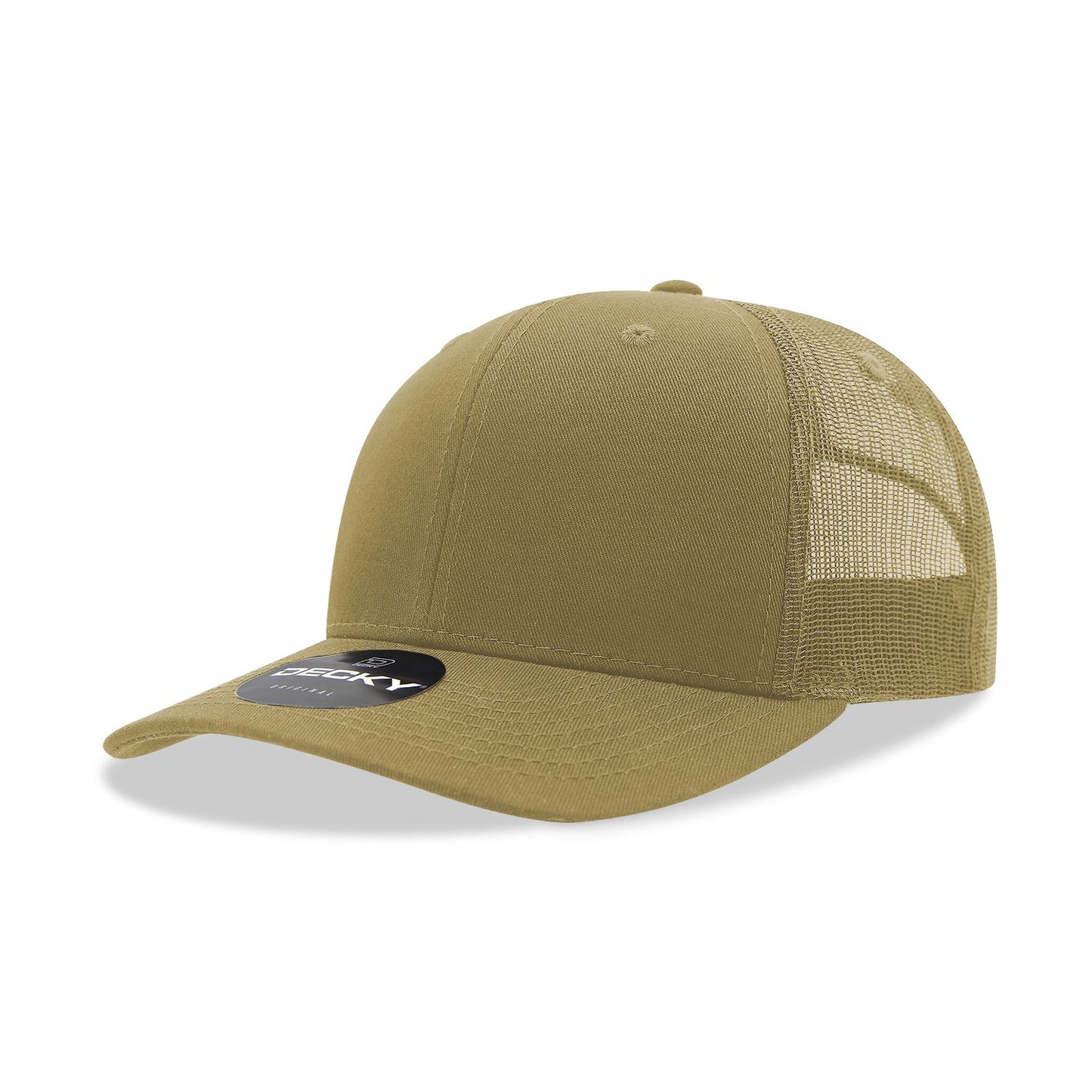 Decky 6021 Classic Trucker Hat, 6 Panel Mid Profile Trucker Cap - Blank