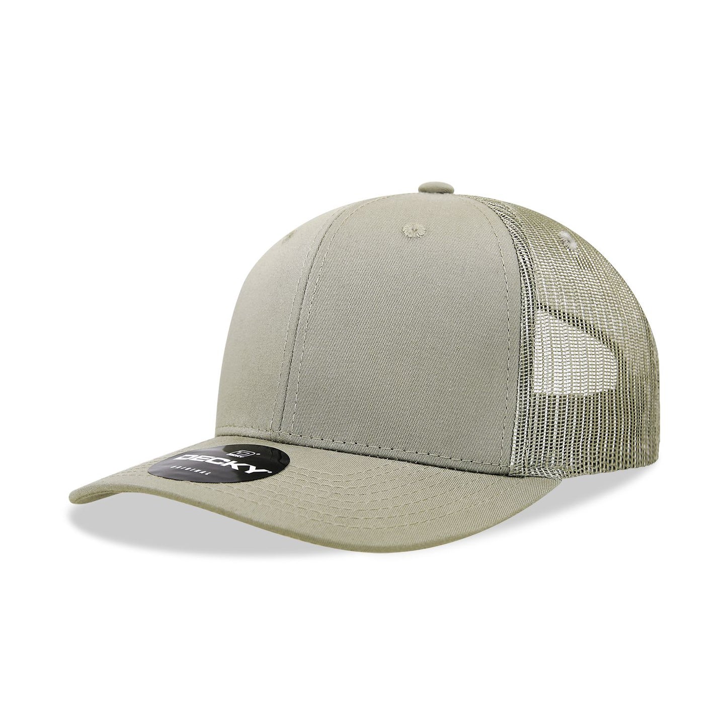 Decky 6021 Classic Trucker Hat, 6 Panel Mid Profile Trucker Cap - Blank