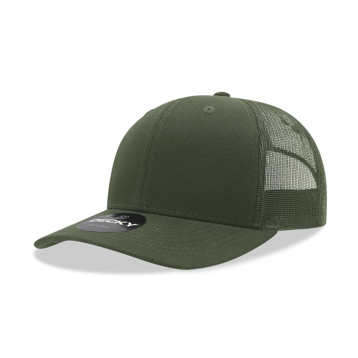 Decky 6021 Classic Trucker Hat, 6 Panel Mid Profile Trucker Cap - Blank