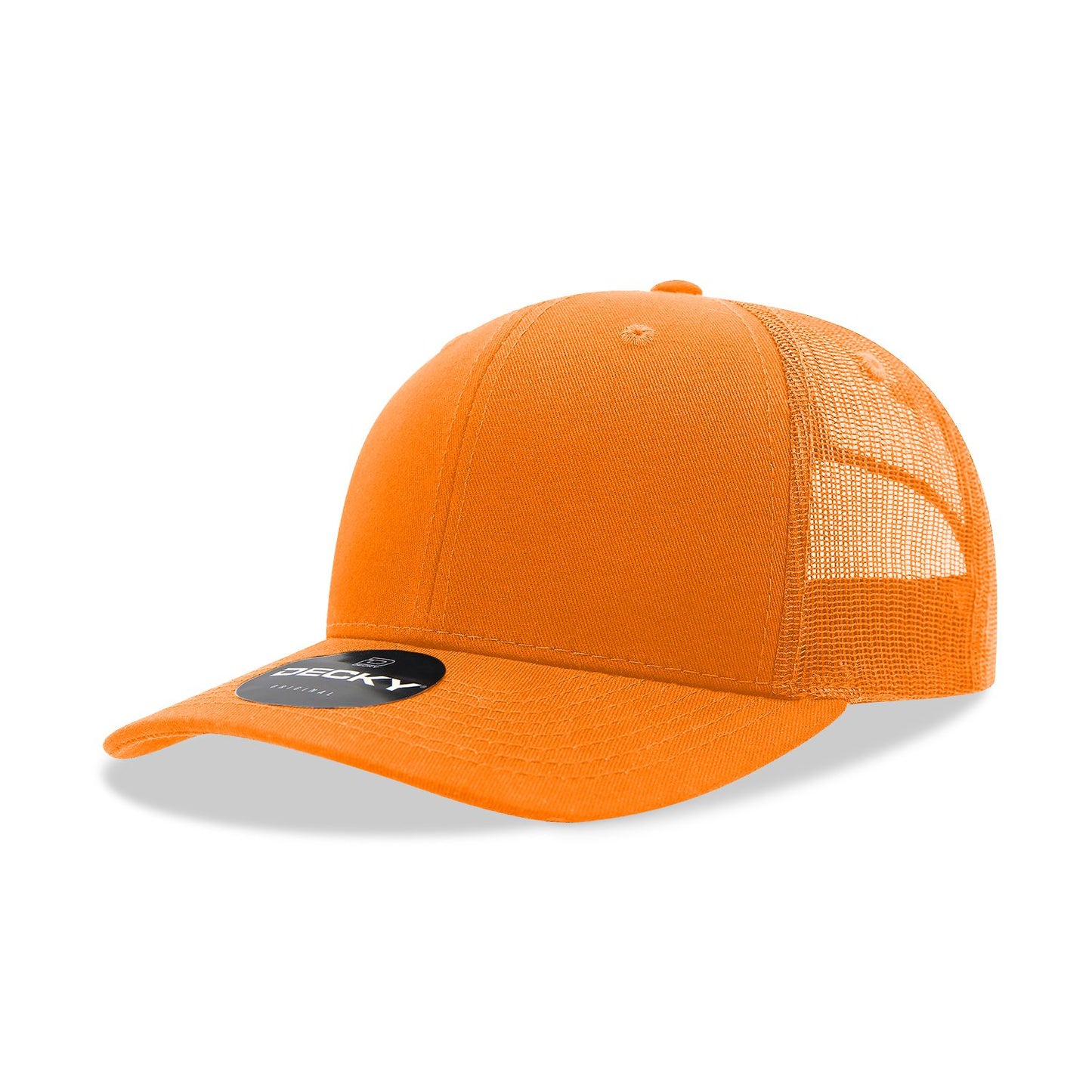 Decky 6021 Classic Trucker Hat, 6 Panel Mid Profile Trucker Cap - Blank