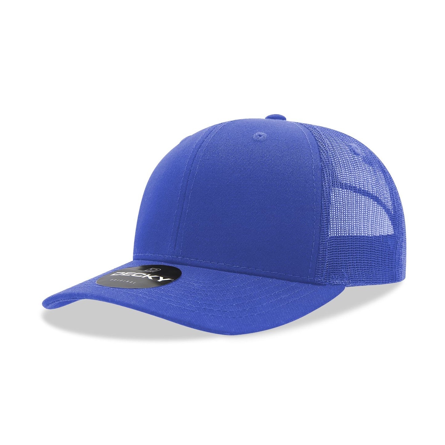 Decky 6021 Classic Trucker Hat, 6 Panel Mid Profile Trucker Cap - Blank