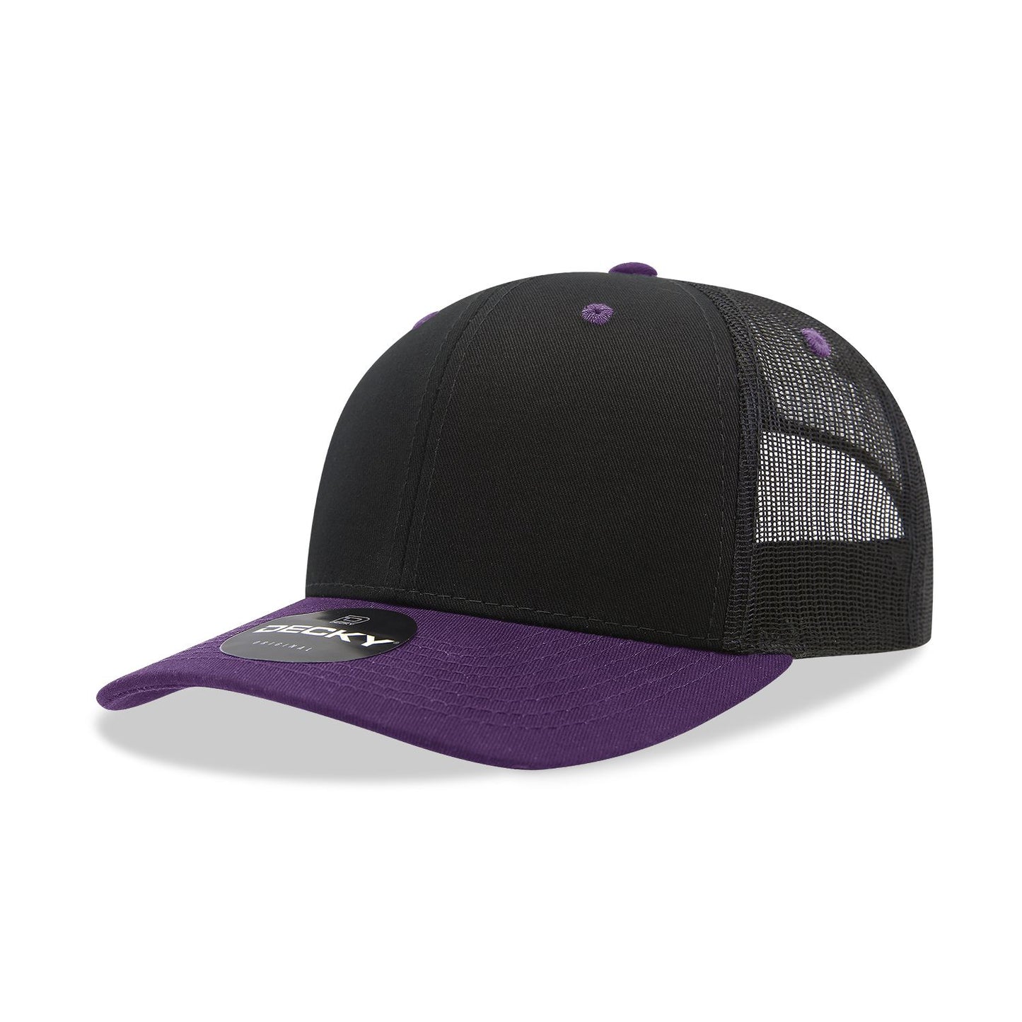 Decky 6021 Classic Trucker Hat, 6 Panel Mid Profile Trucker Cap (Colors 2 of 2) - Blank