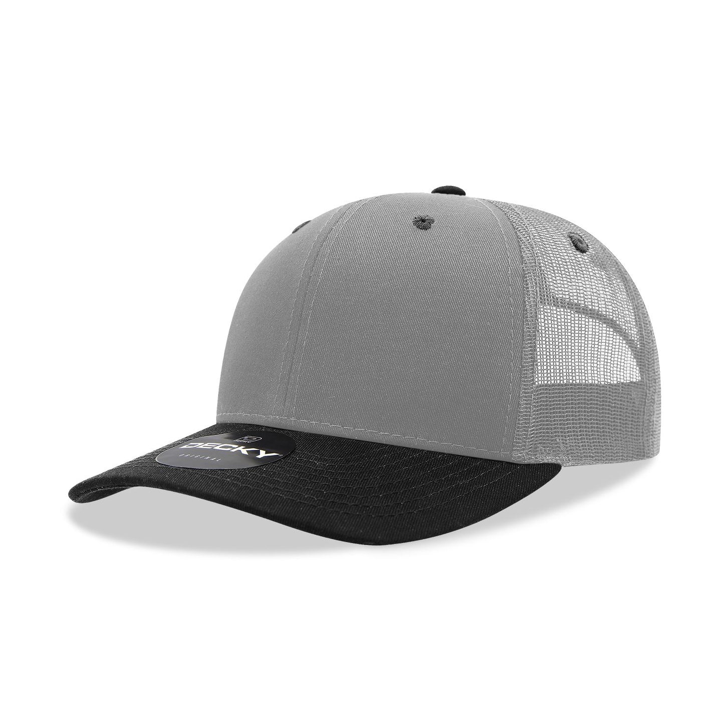 Decky 6021 Classic Trucker Hat, 6 Panel Mid Profile Trucker Cap (Colors 2 of 2) - Blank