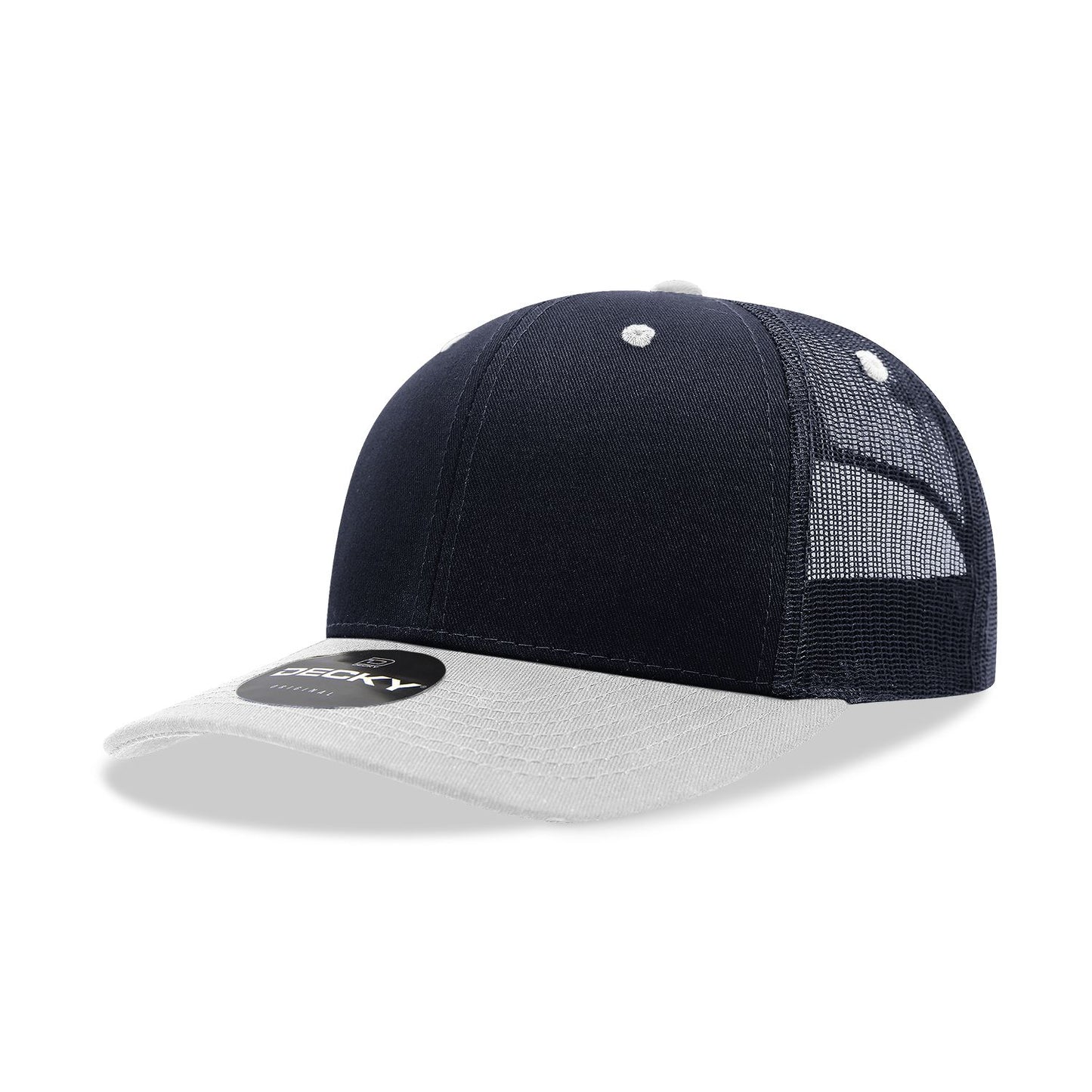 Decky 6021 Classic Trucker Hat, 6 Panel Mid Profile Trucker Cap (Colors 2 of 2) - Blank