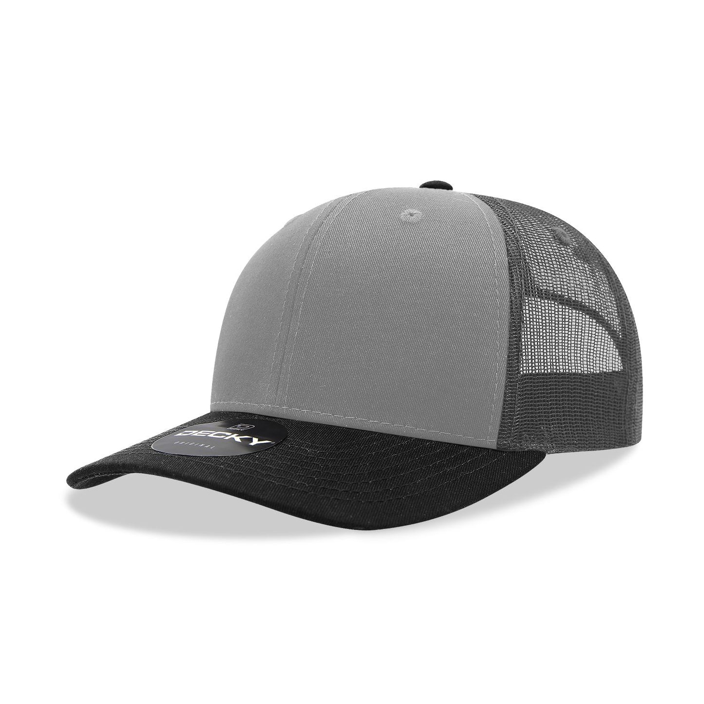 Decky 6021 Classic Trucker Hat, 6 Panel Mid Profile Trucker Cap (Colors 2 of 2) - Blank